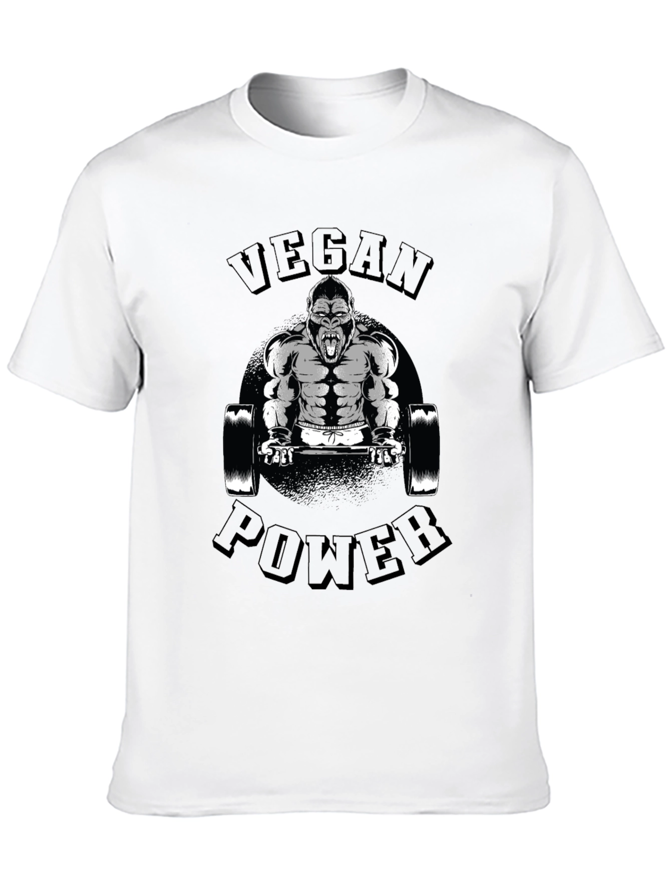 Vegan Power Gorilla Graphic T-Shirt