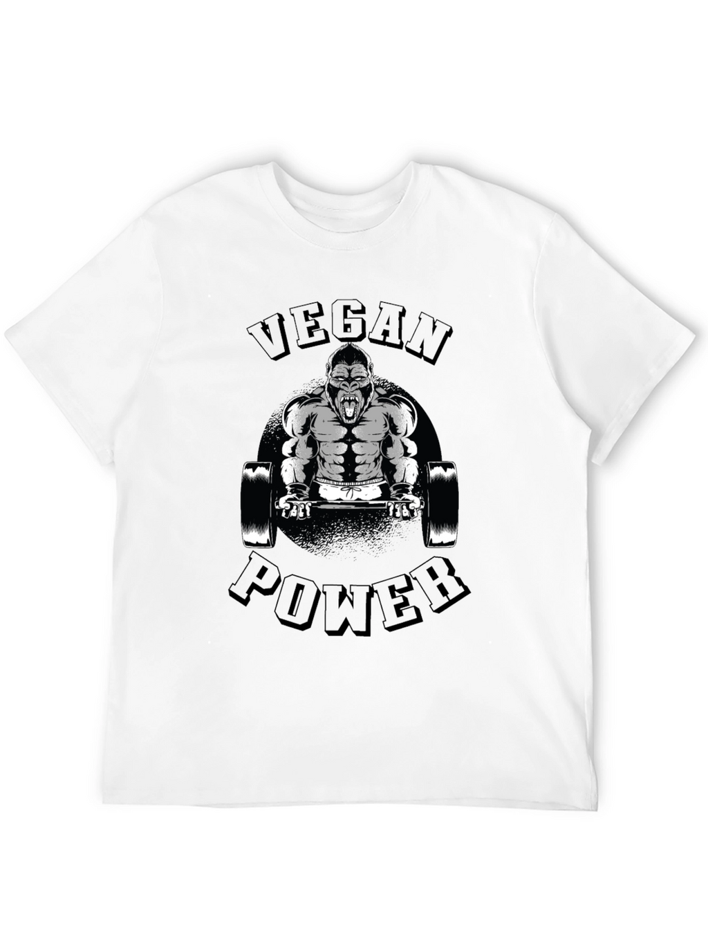 Vegan Power Gorilla Graphic T-Shirt