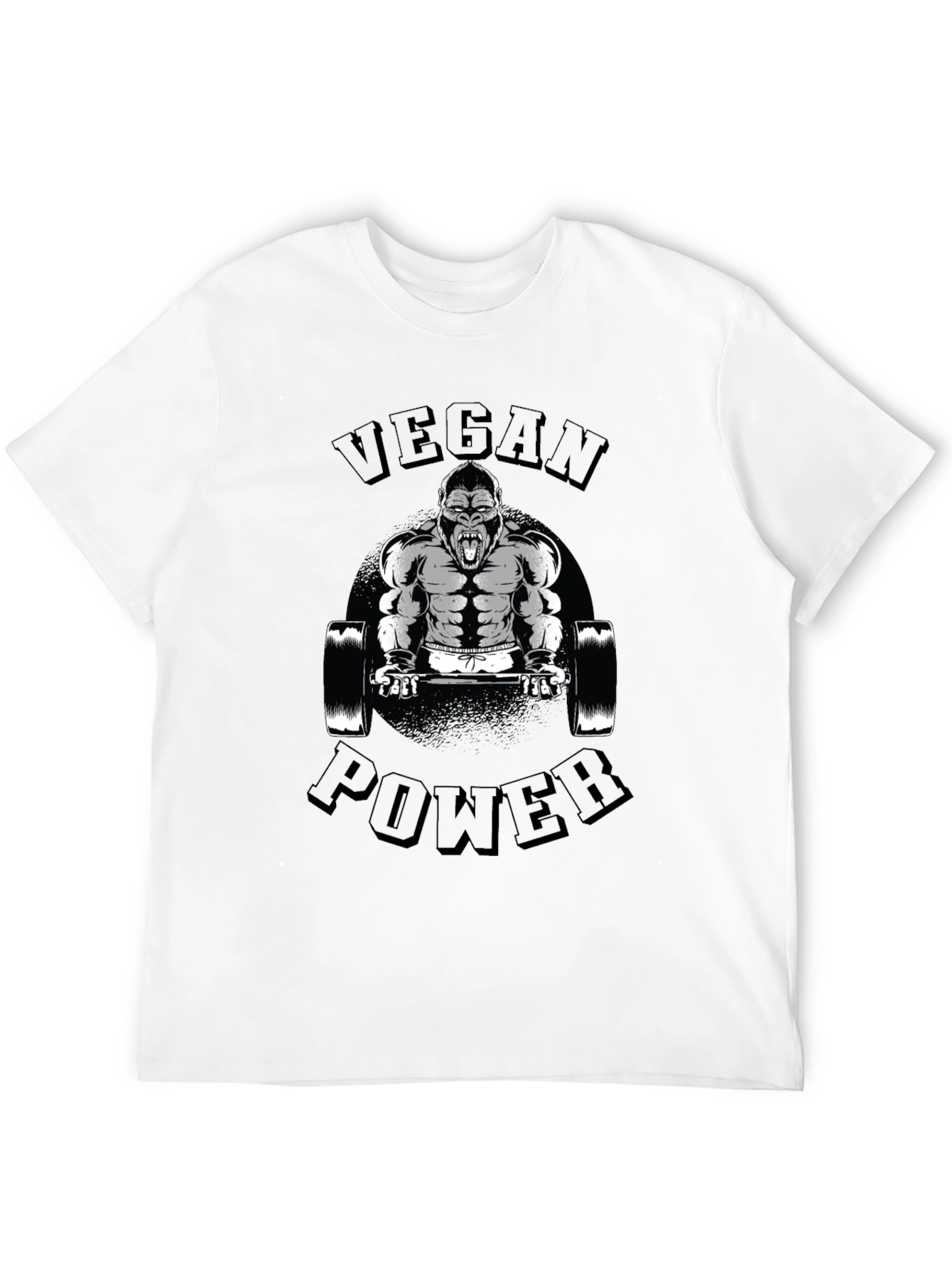 Vegan Power Gorilla Graphic T-Shirt
