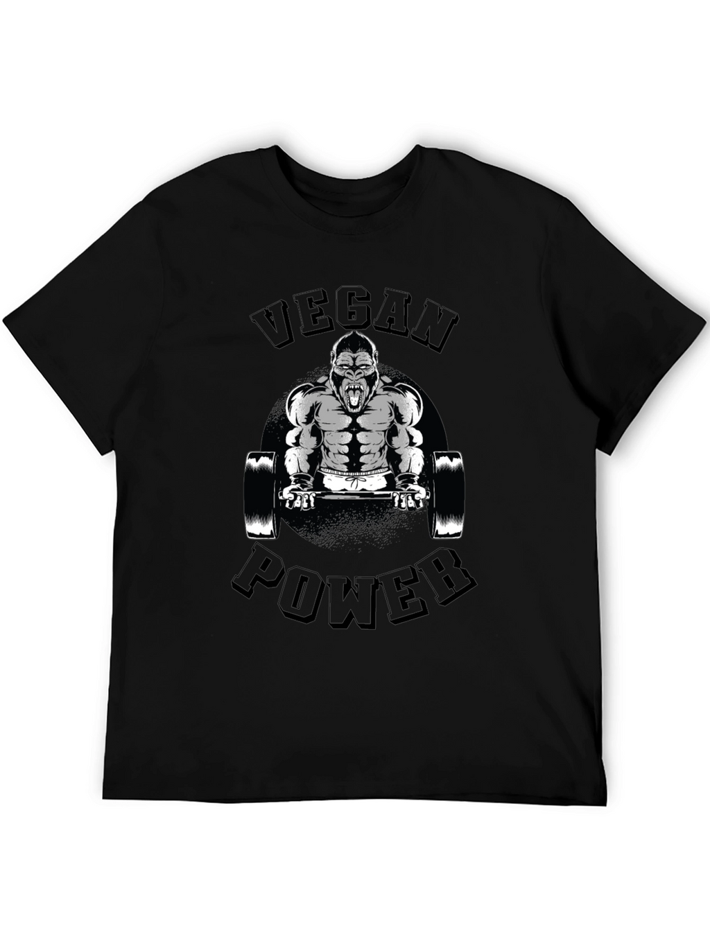 Vegan Power Gorilla Graphic T-Shirt