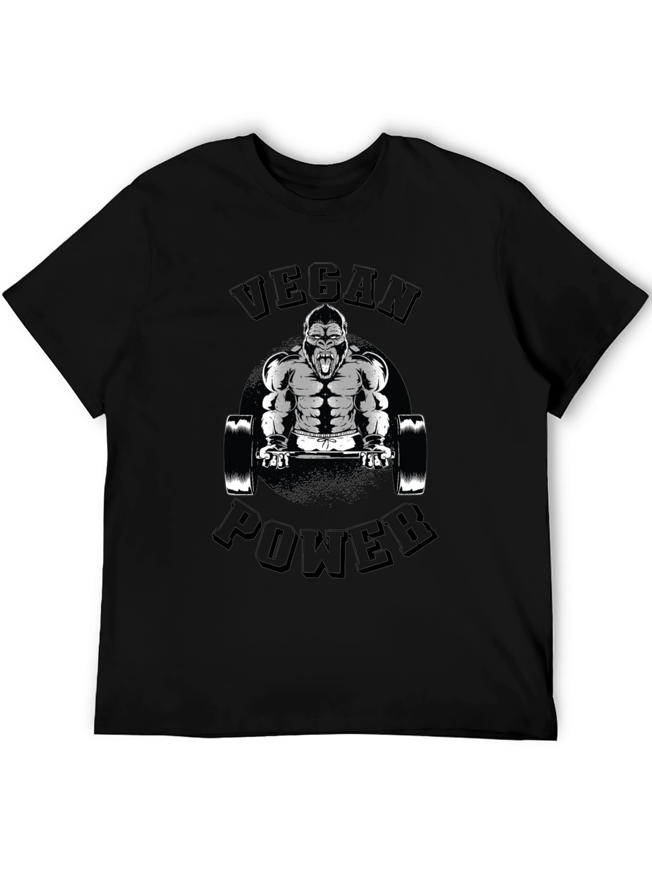 Vegan Power Gorilla Graphic T-Shirt