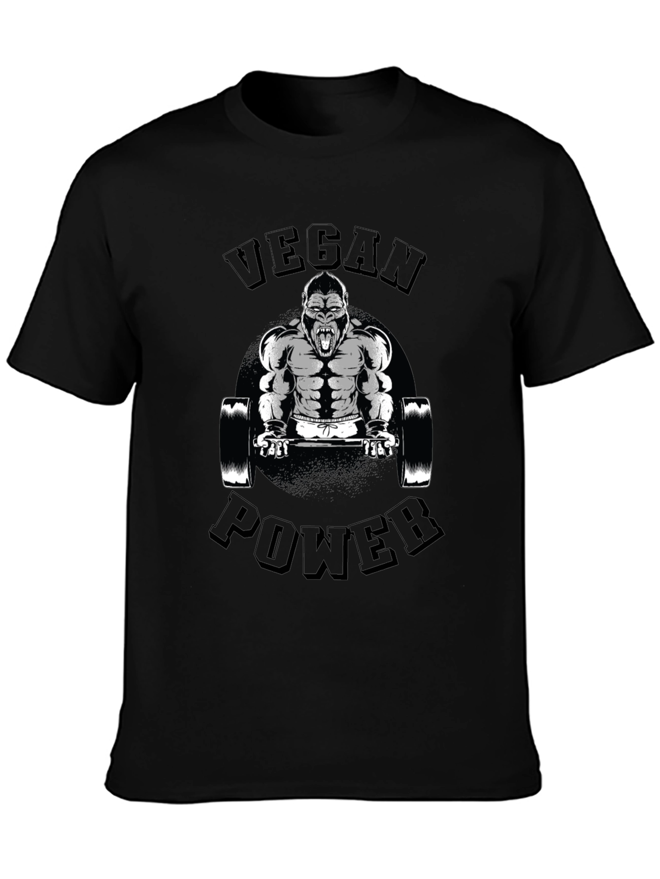 Vegan Power Gorilla Graphic T-Shirt