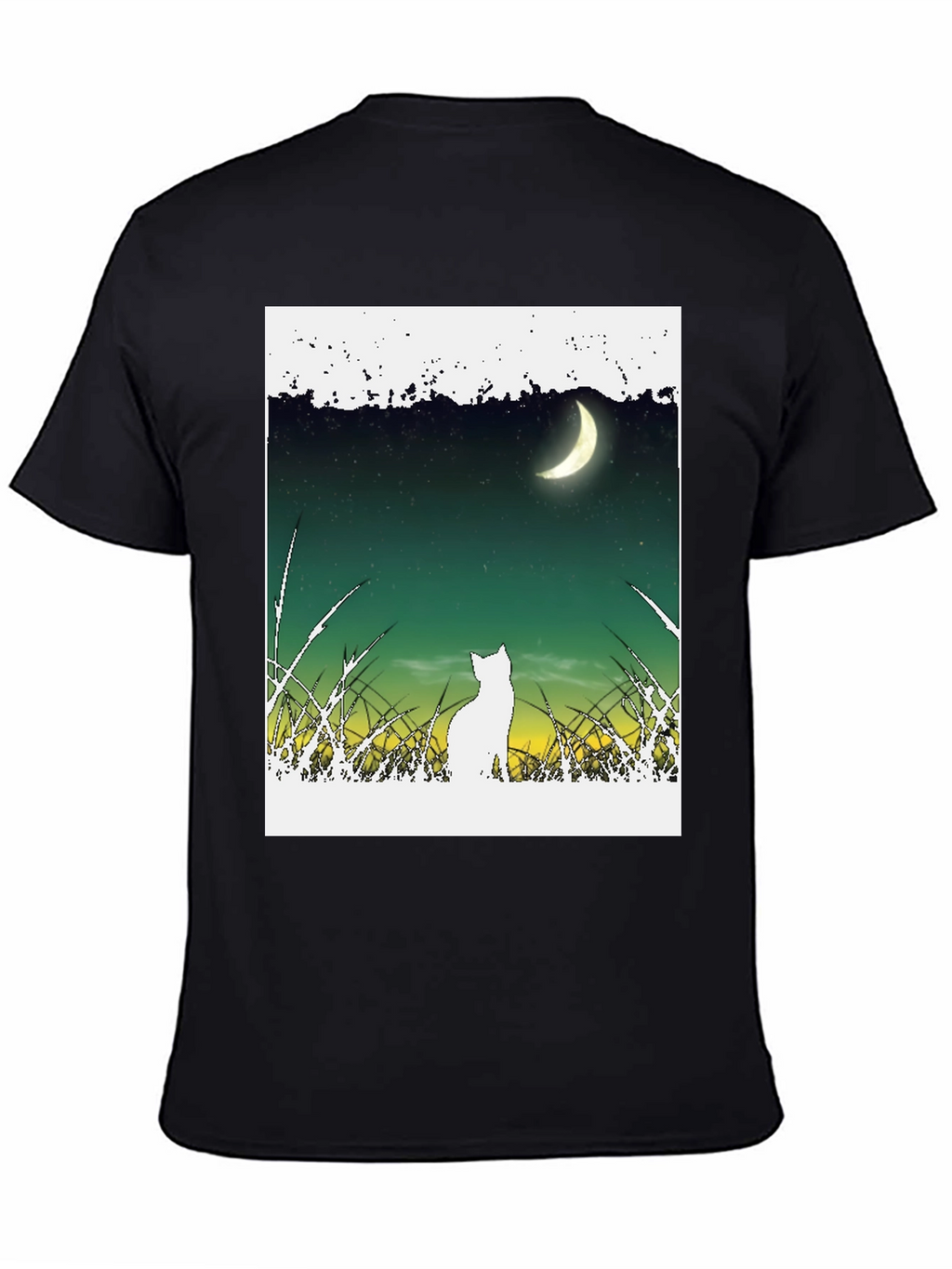 Cat Moon T-Shirt - Unique Graphic Tee