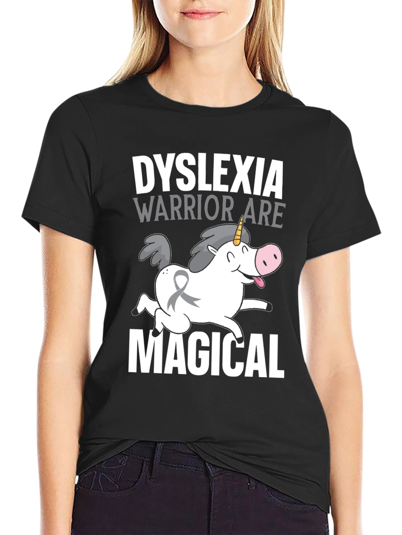 Dyslexia Warrior Unicorn T-Shirt - Awareness and Magical!