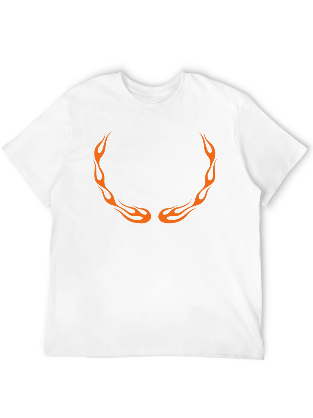 Mens Black T-Shirt with Flame Design