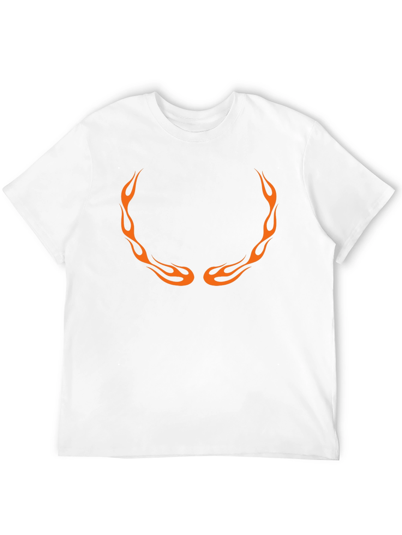 Mens Black T-Shirt with Flame Design