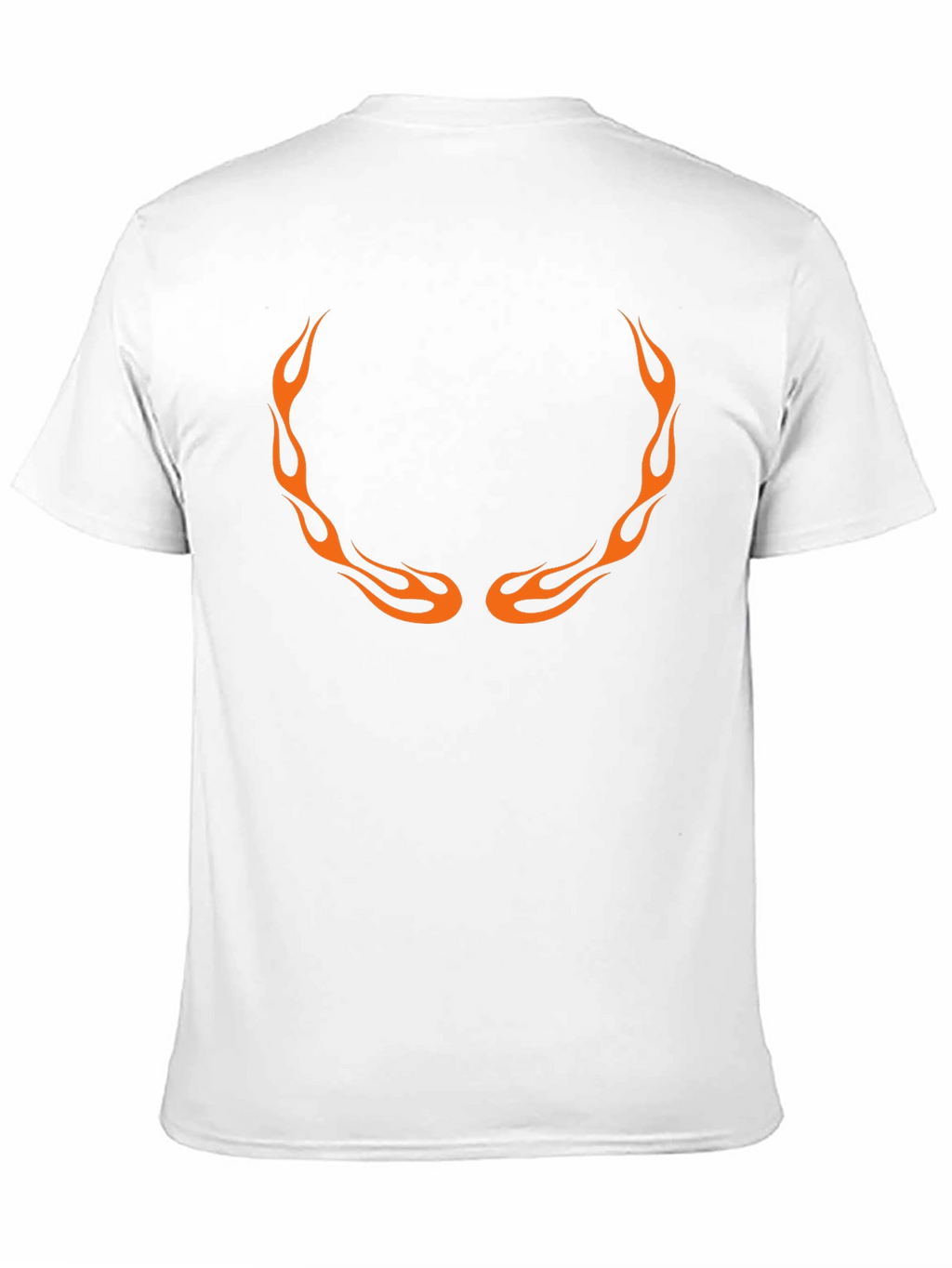 Mens Black T-Shirt with Flame Design