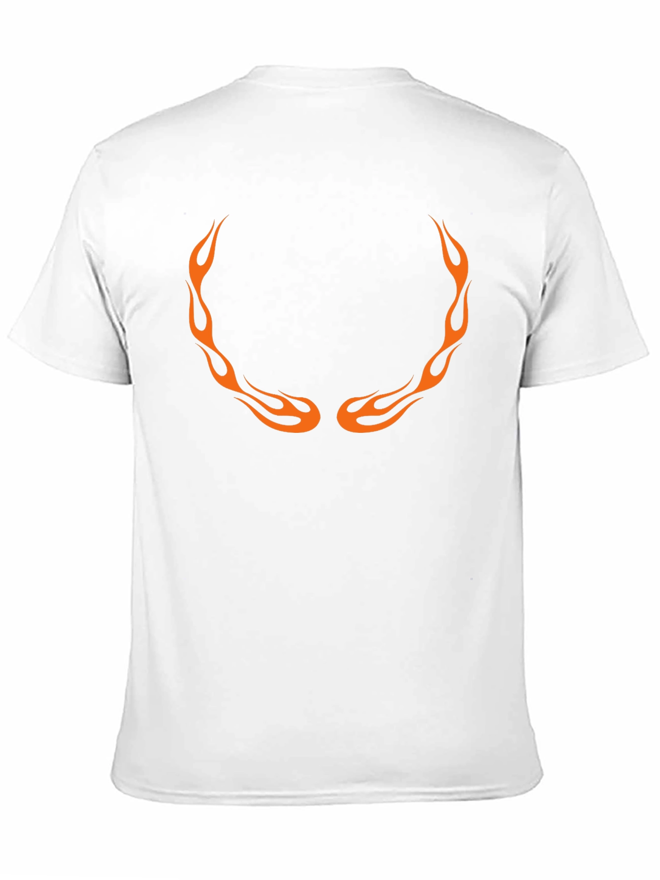 Mens Black T-Shirt with Flame Design