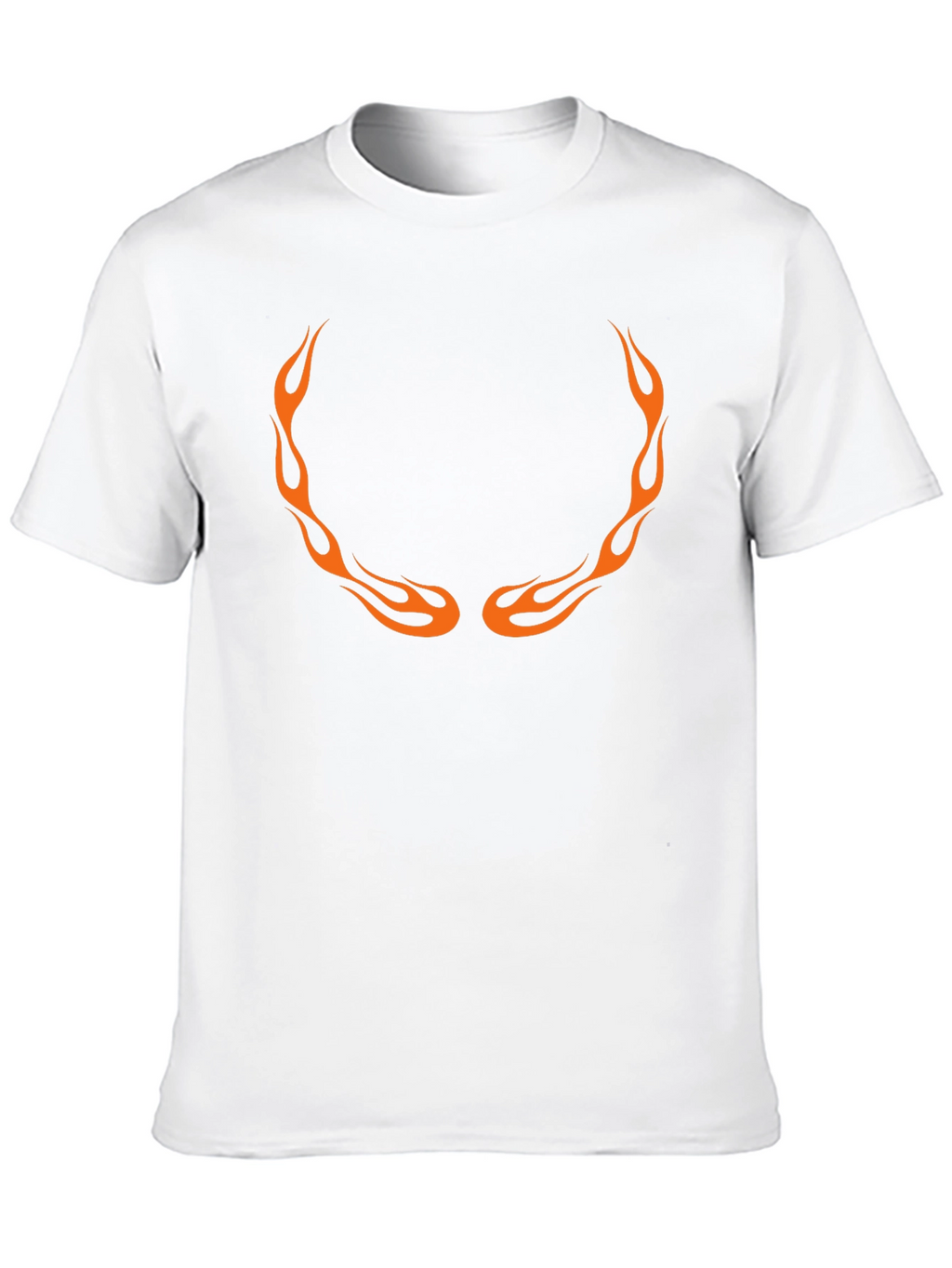 Mens Black T-Shirt with Flame Design