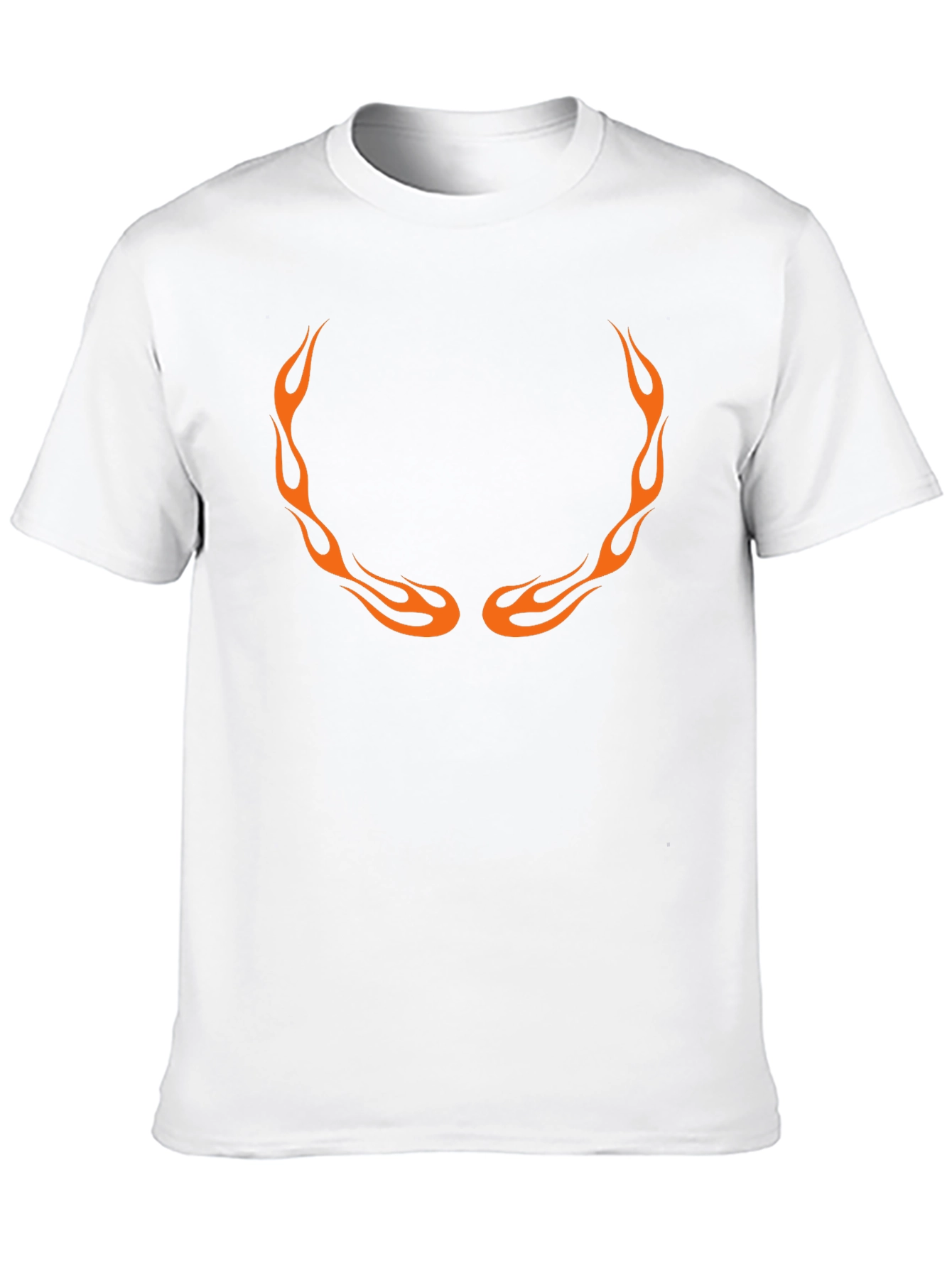 Mens Black T-Shirt with Flame Design