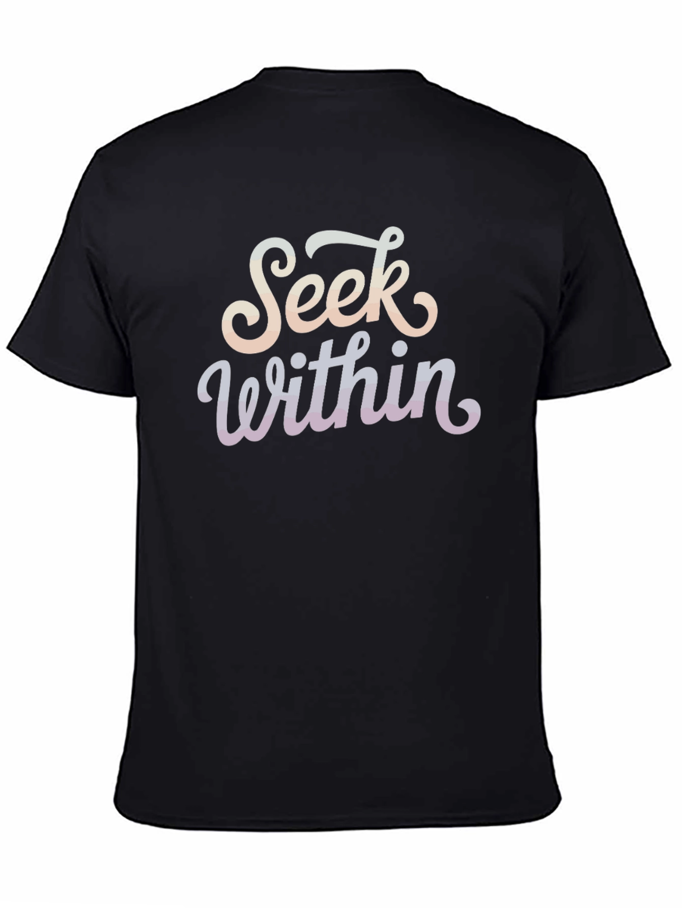 Seek Within Graphic Tee - Inspirational Black T-Shirt