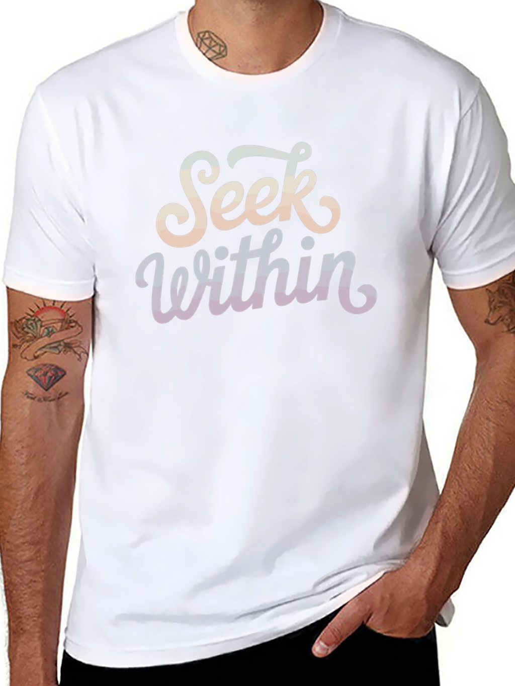 Seek Within Graphic Tee - Inspirational Black T-Shirt