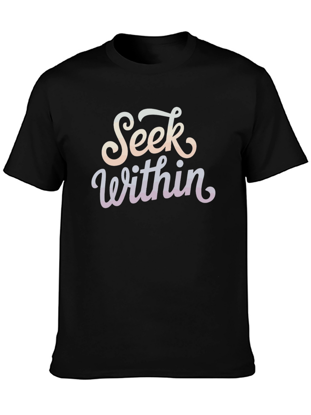 Seek Within Graphic Tee - Inspirational Black T-Shirt