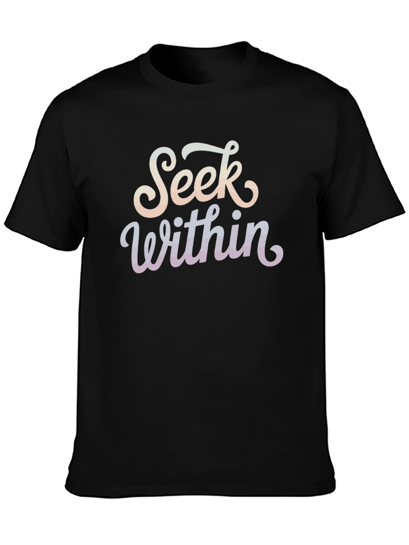 Seek Within Graphic Tee - Inspirational Black T-Shirt