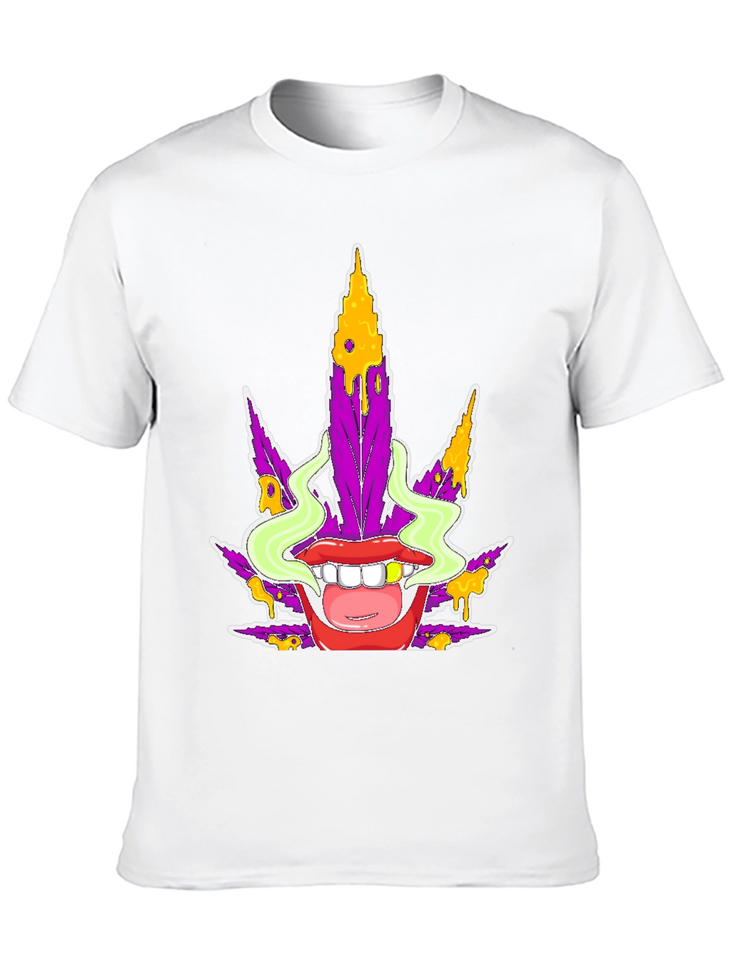 Funky Marijuana Leaf Graphic T-Shirt - Unisex