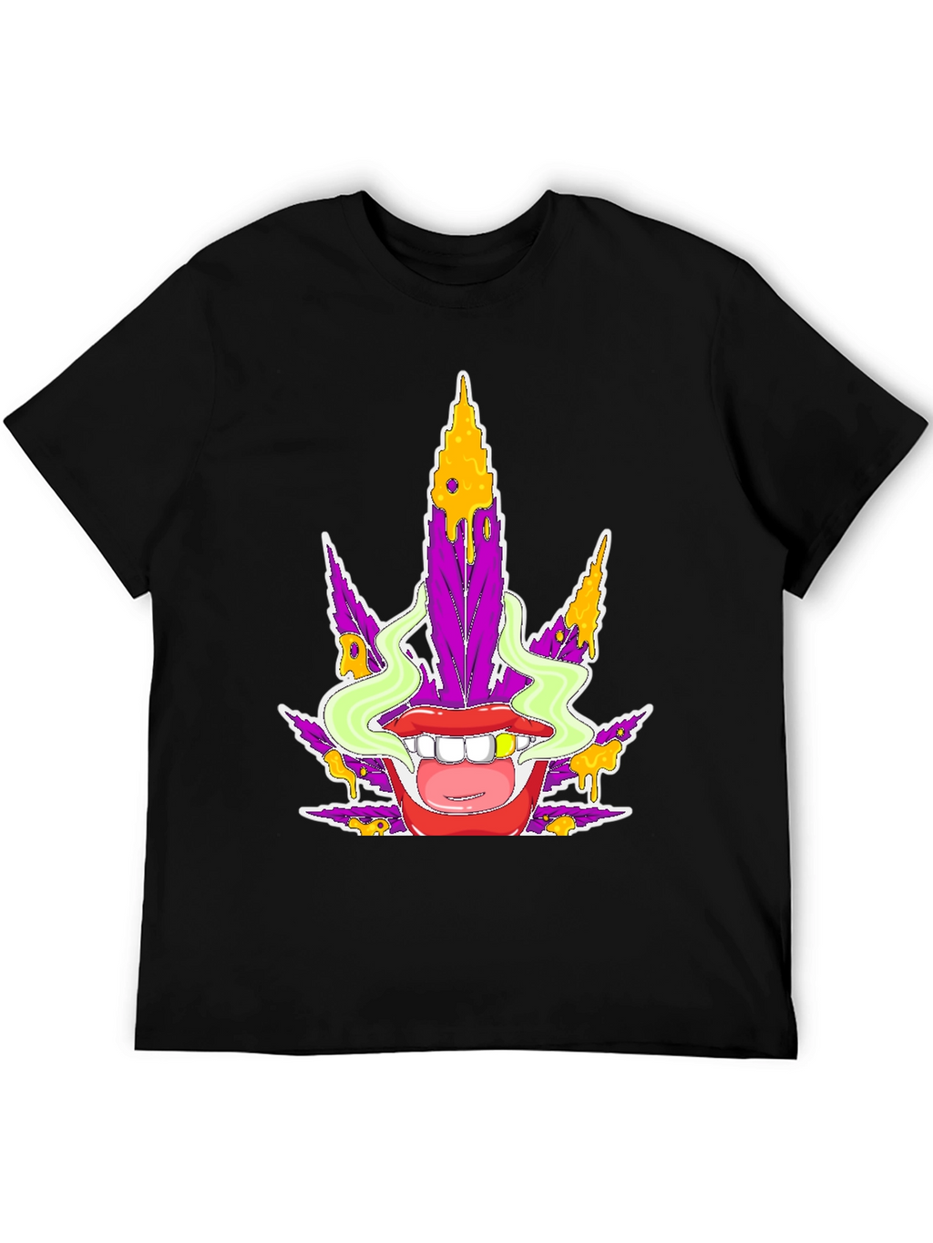 Funky Marijuana Leaf Graphic T-Shirt - Unisex