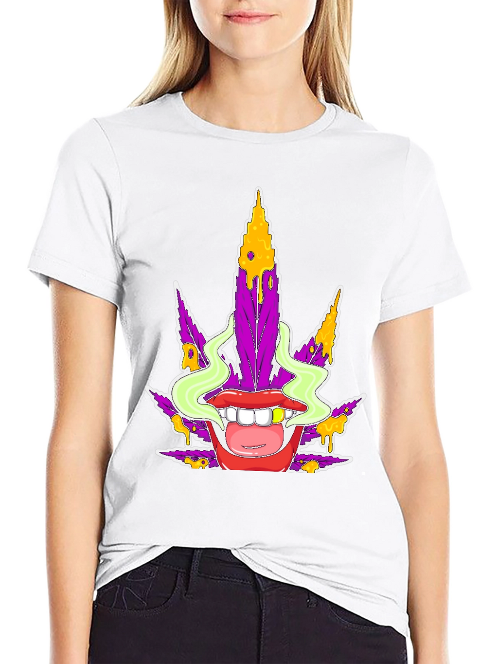 Funky Marijuana Leaf Graphic T-Shirt - Unisex