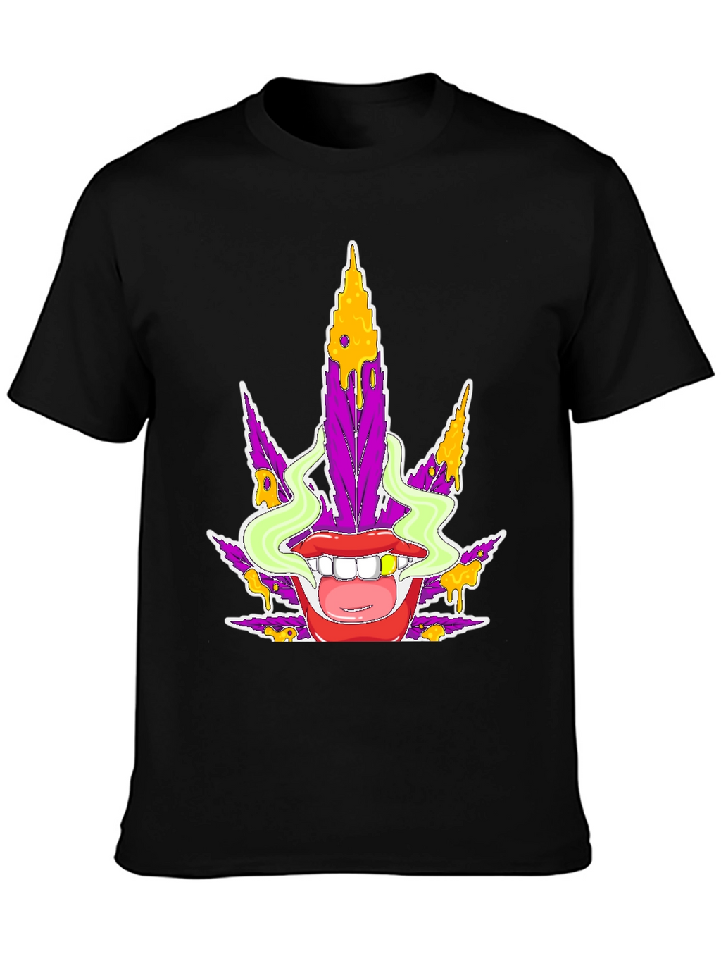 Funky Marijuana Leaf Graphic T-Shirt - Unisex