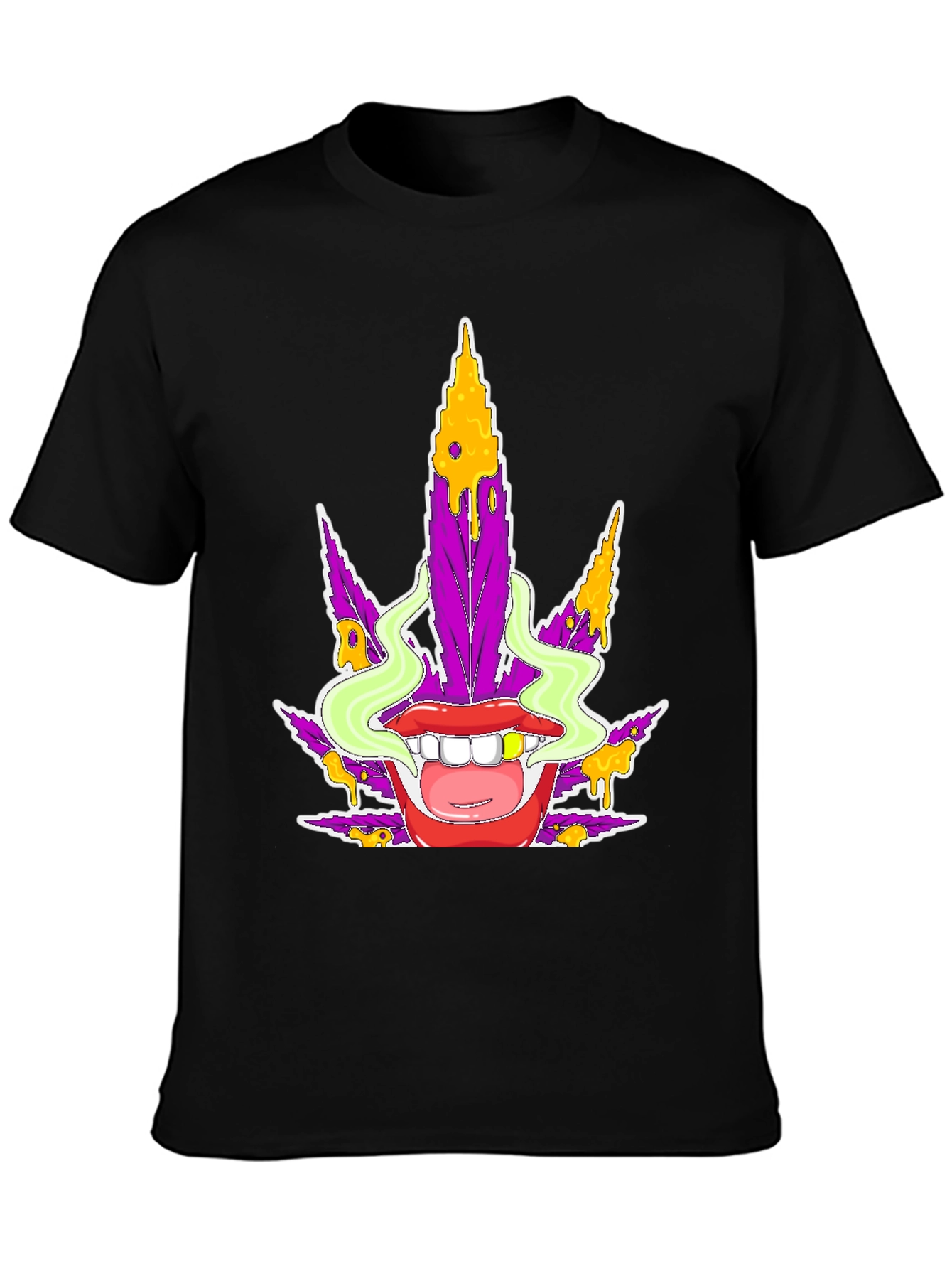 Funky Marijuana Leaf Graphic T-Shirt - Unisex