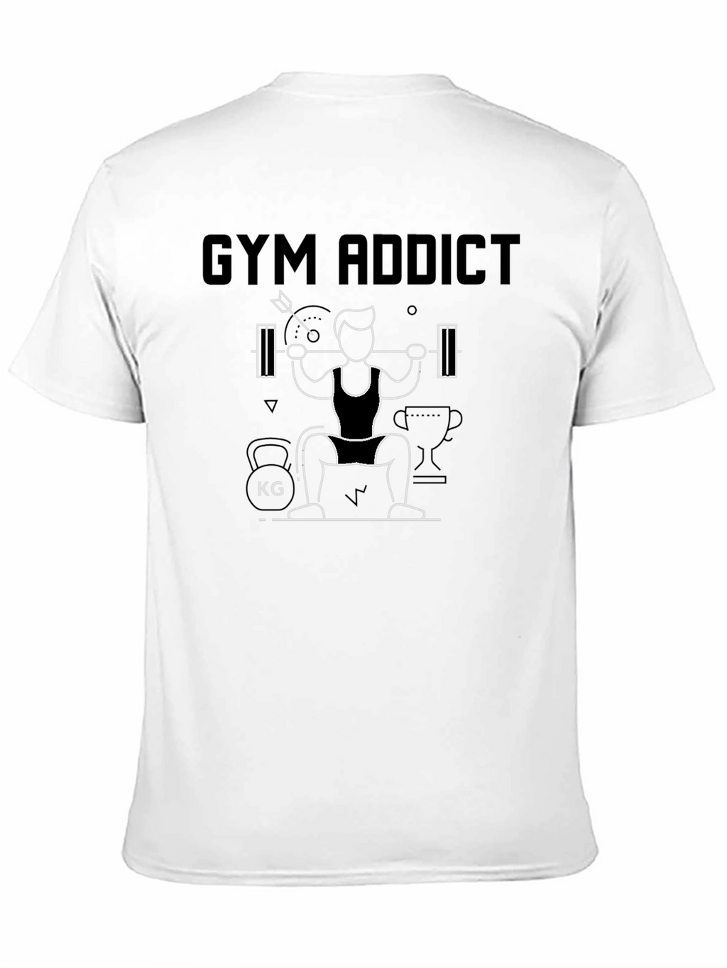 Gym Addict Graphic Tee - Black