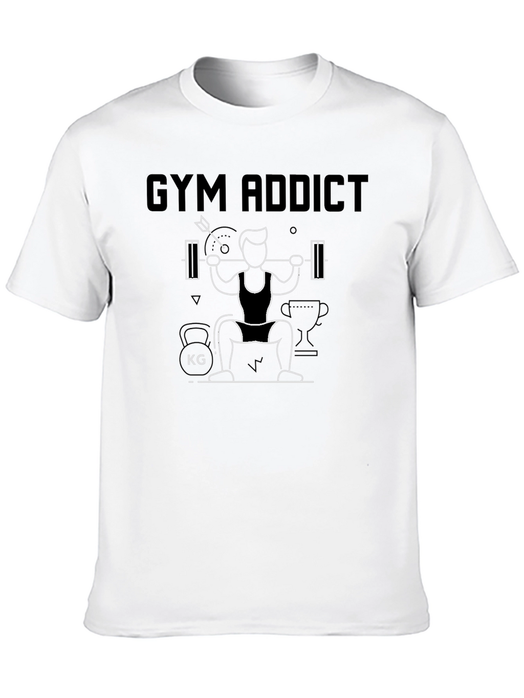 Gym Addict Graphic Tee - Black