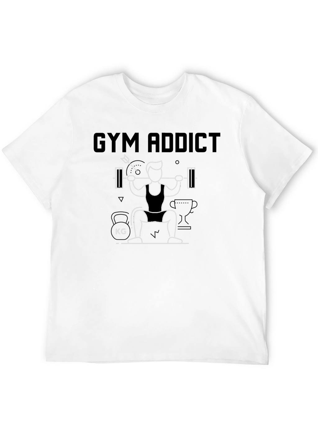 Gym Addict Graphic Tee - Black