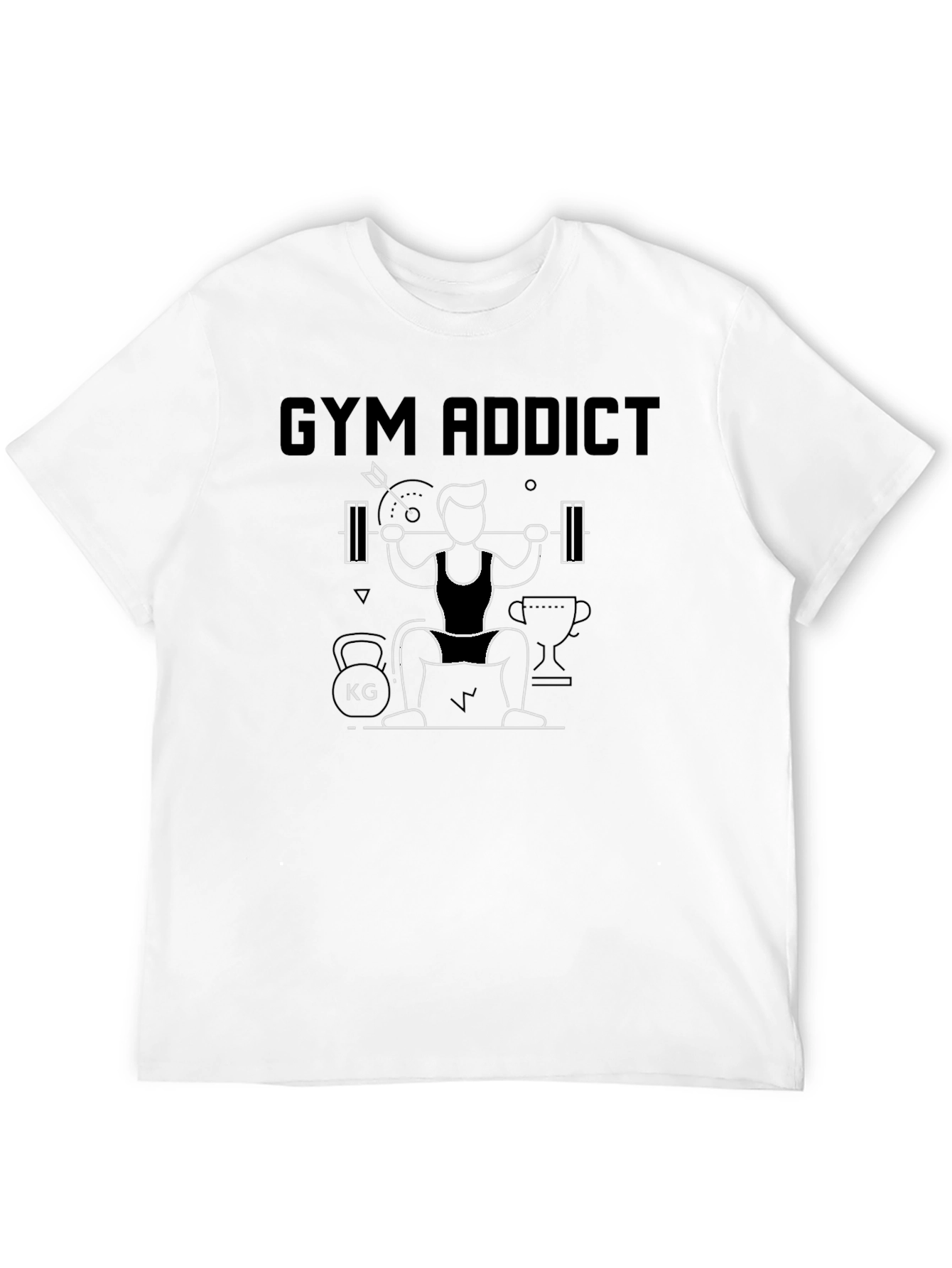 Gym Addict Graphic Tee - Black