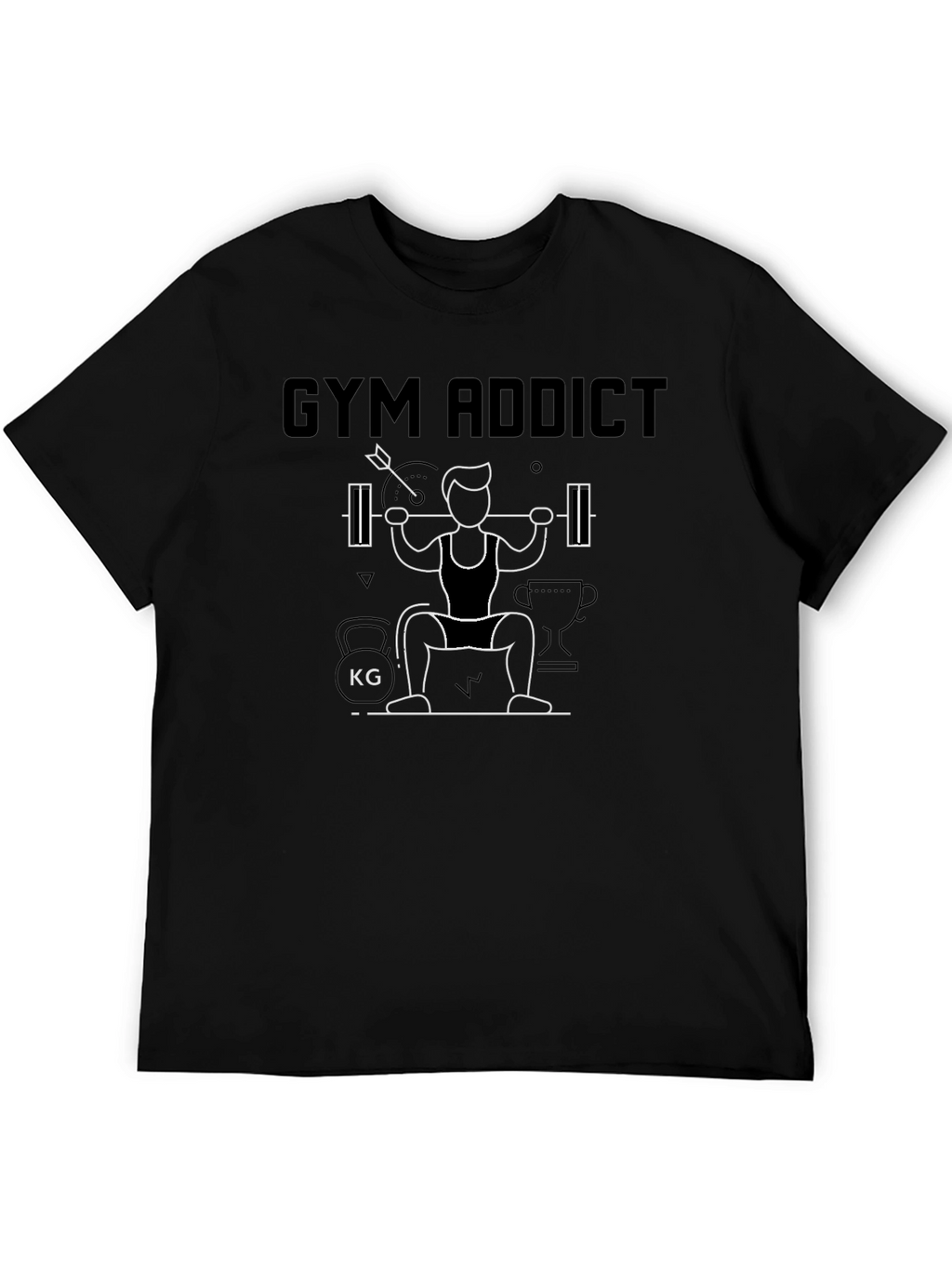 Gym Addict Graphic Tee - Black