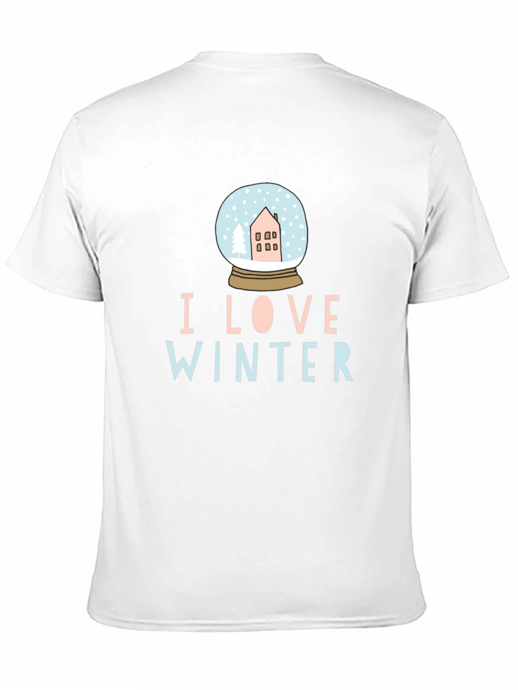 I Love Winter Snow Globe Black Graphic Tee