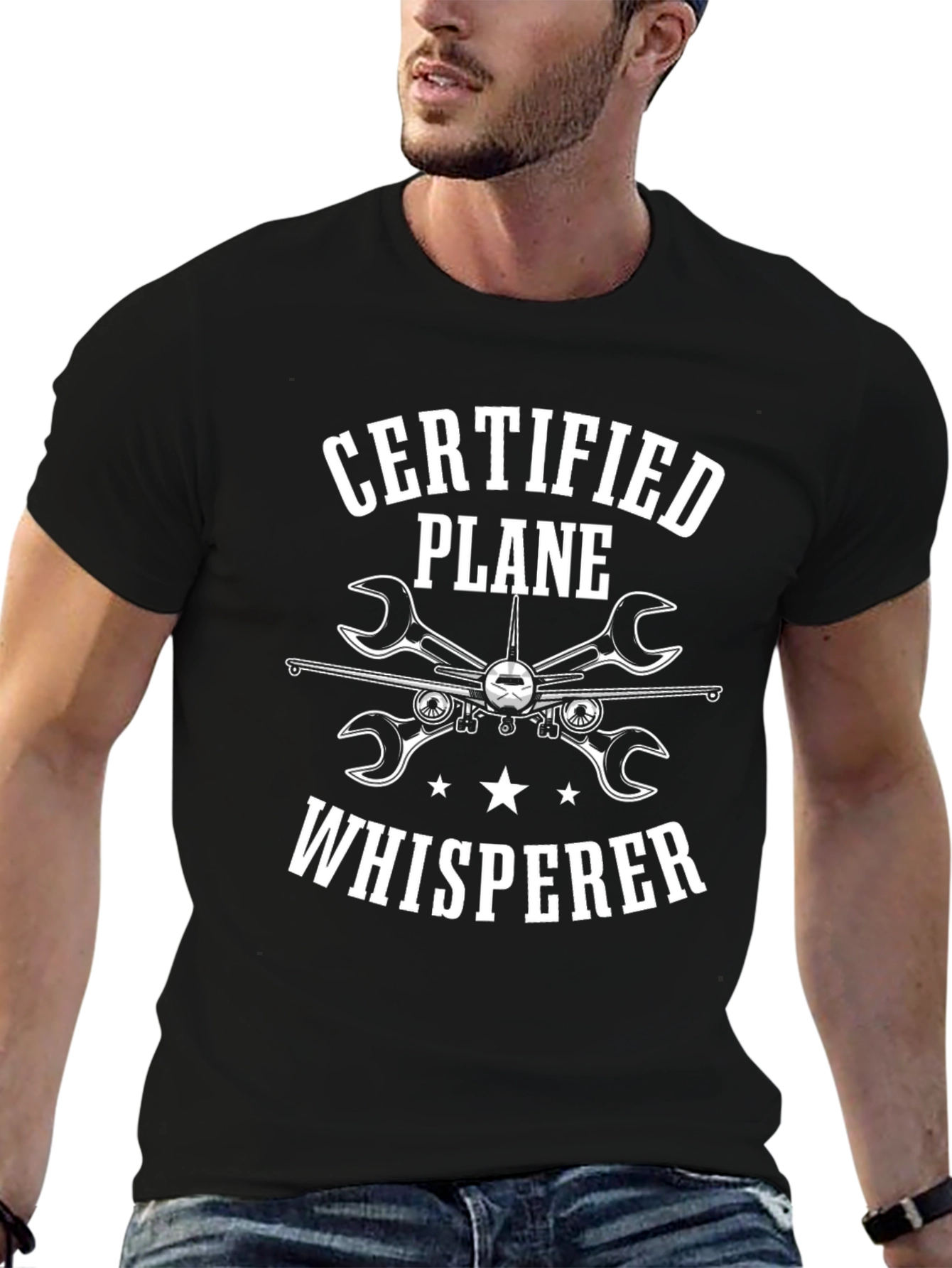 Certified Plane Whisperer Graphic T-Shirt