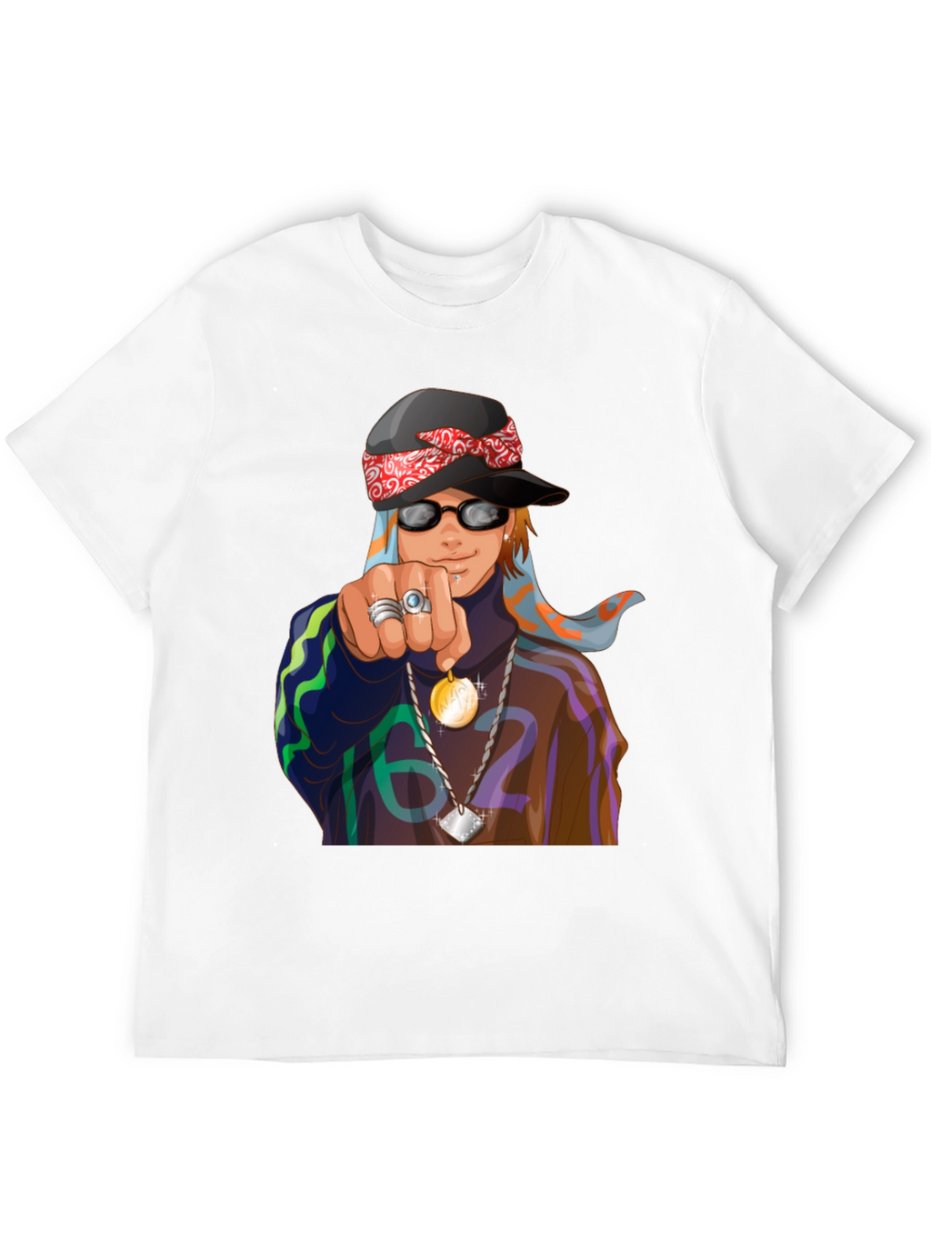 Cool Cartoon Graphic Black T-Shirt