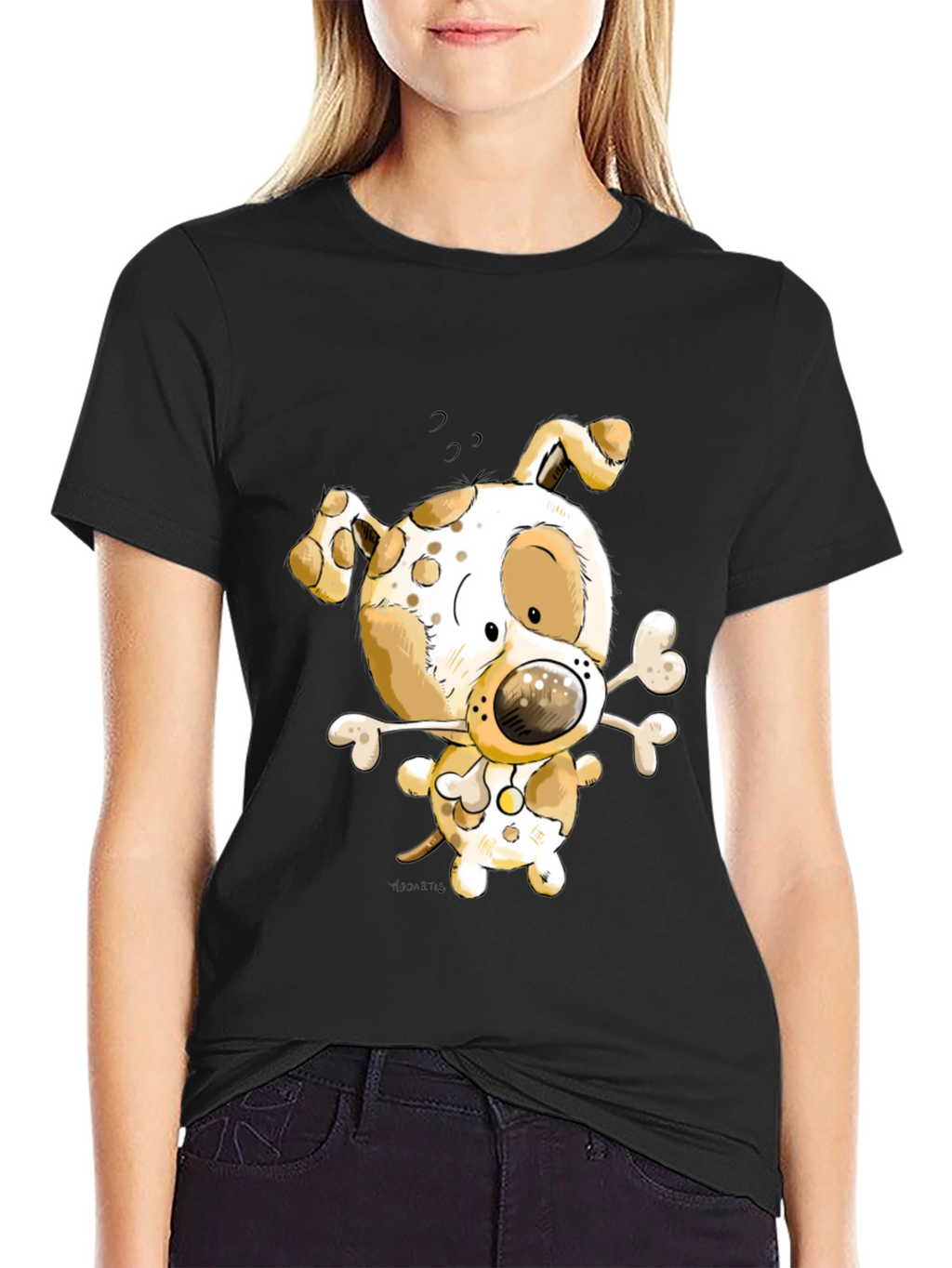 Dog Cartoon Graphic T-Shirt