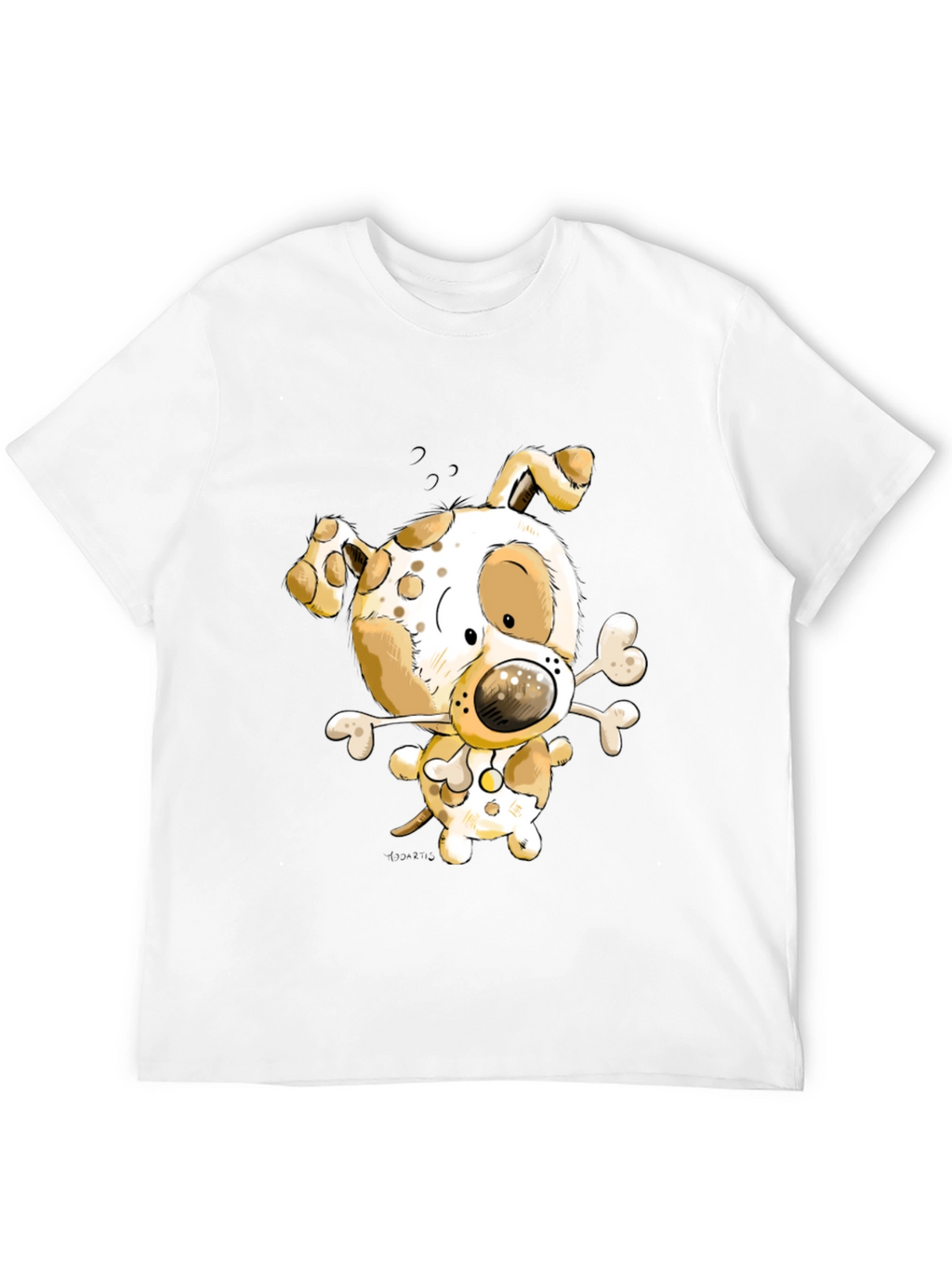 Dog Cartoon Graphic T-Shirt