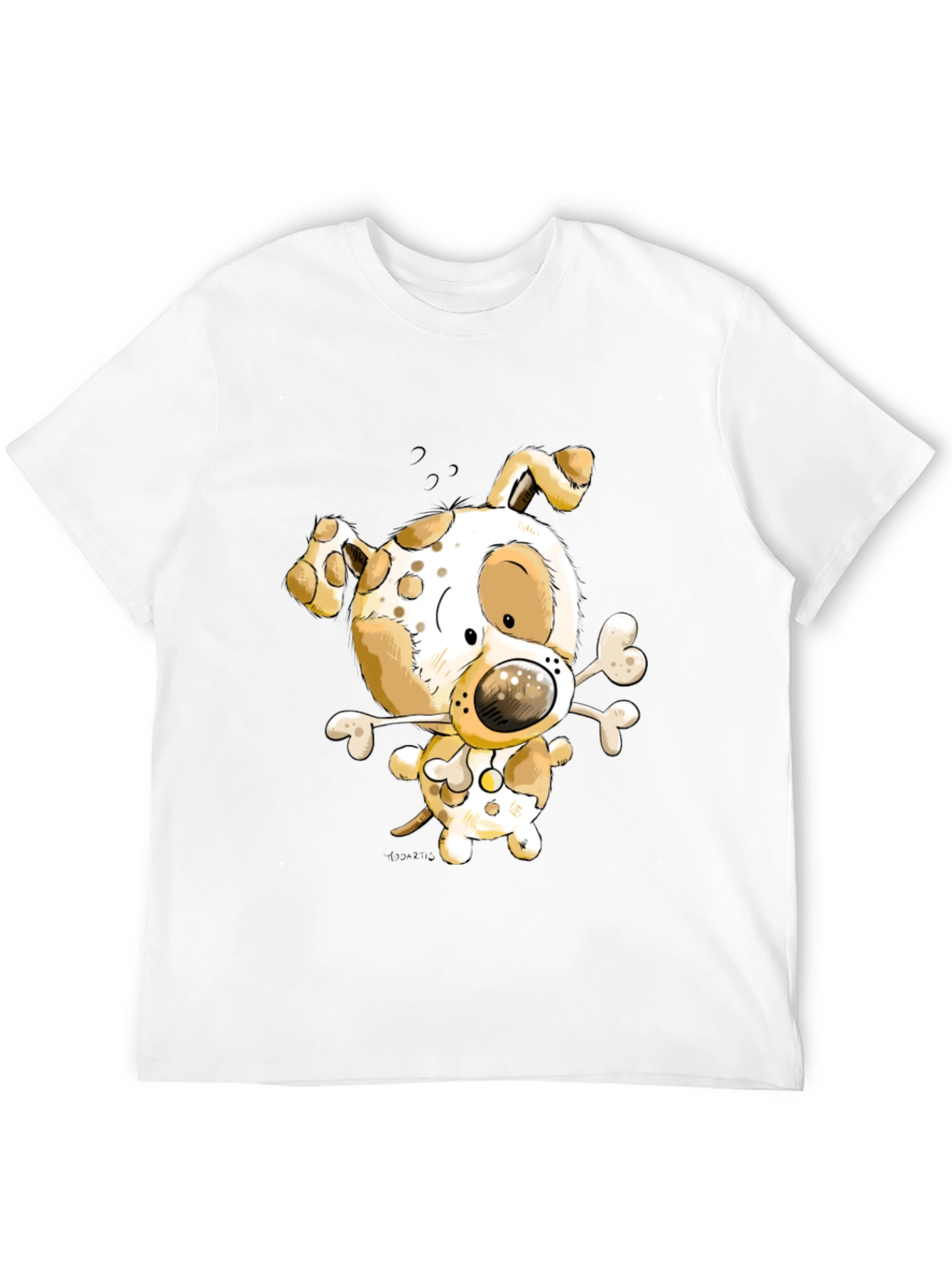 Dog Cartoon Graphic T-Shirt