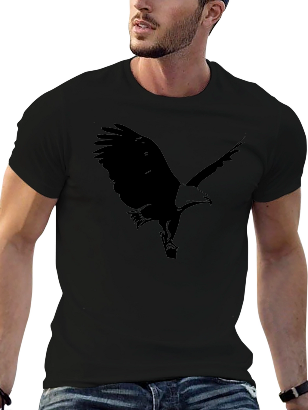 Black Eagle Graphic Tee - Stylish Menswear