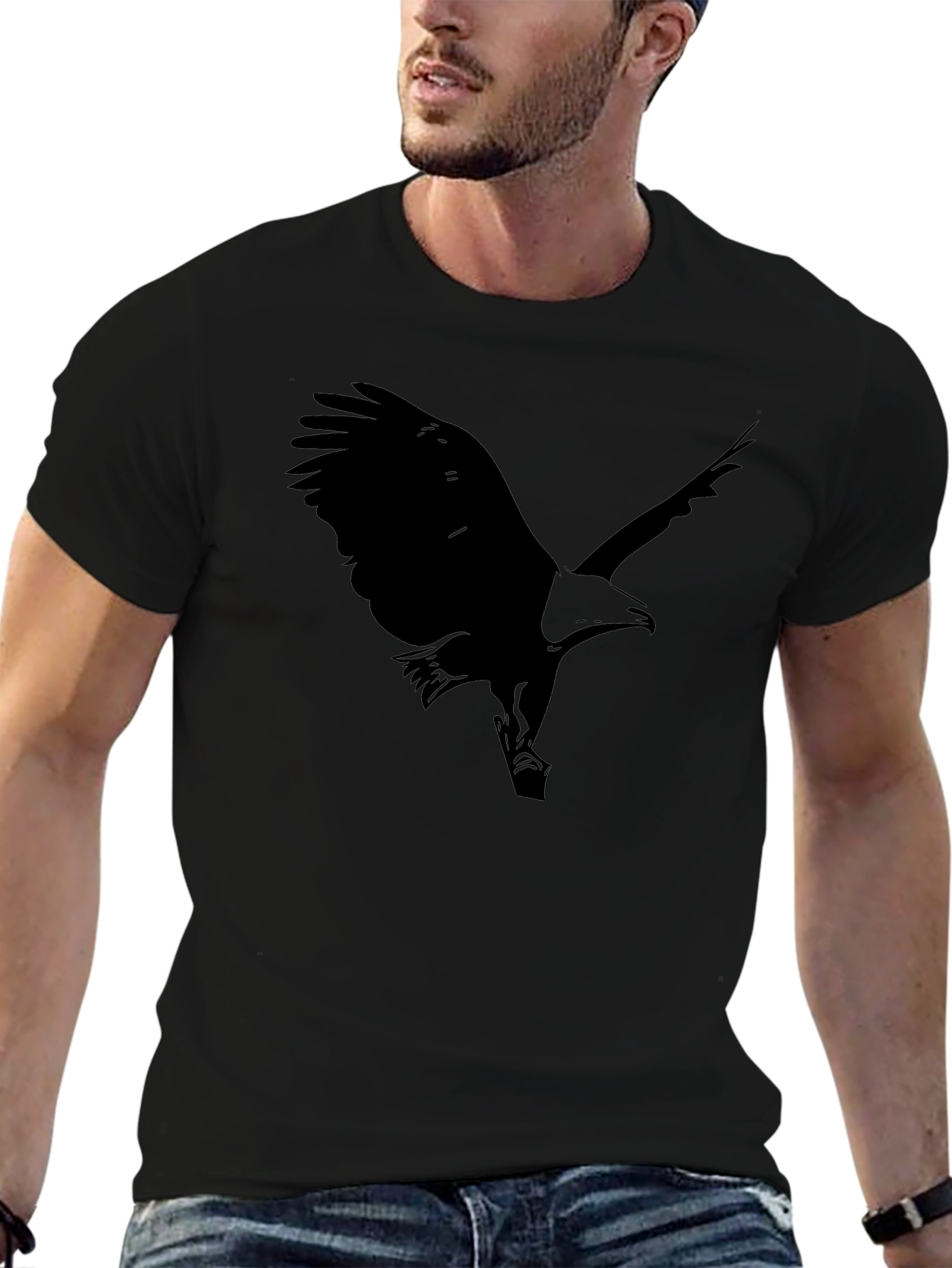 Black Eagle Graphic Tee - Stylish Menswear