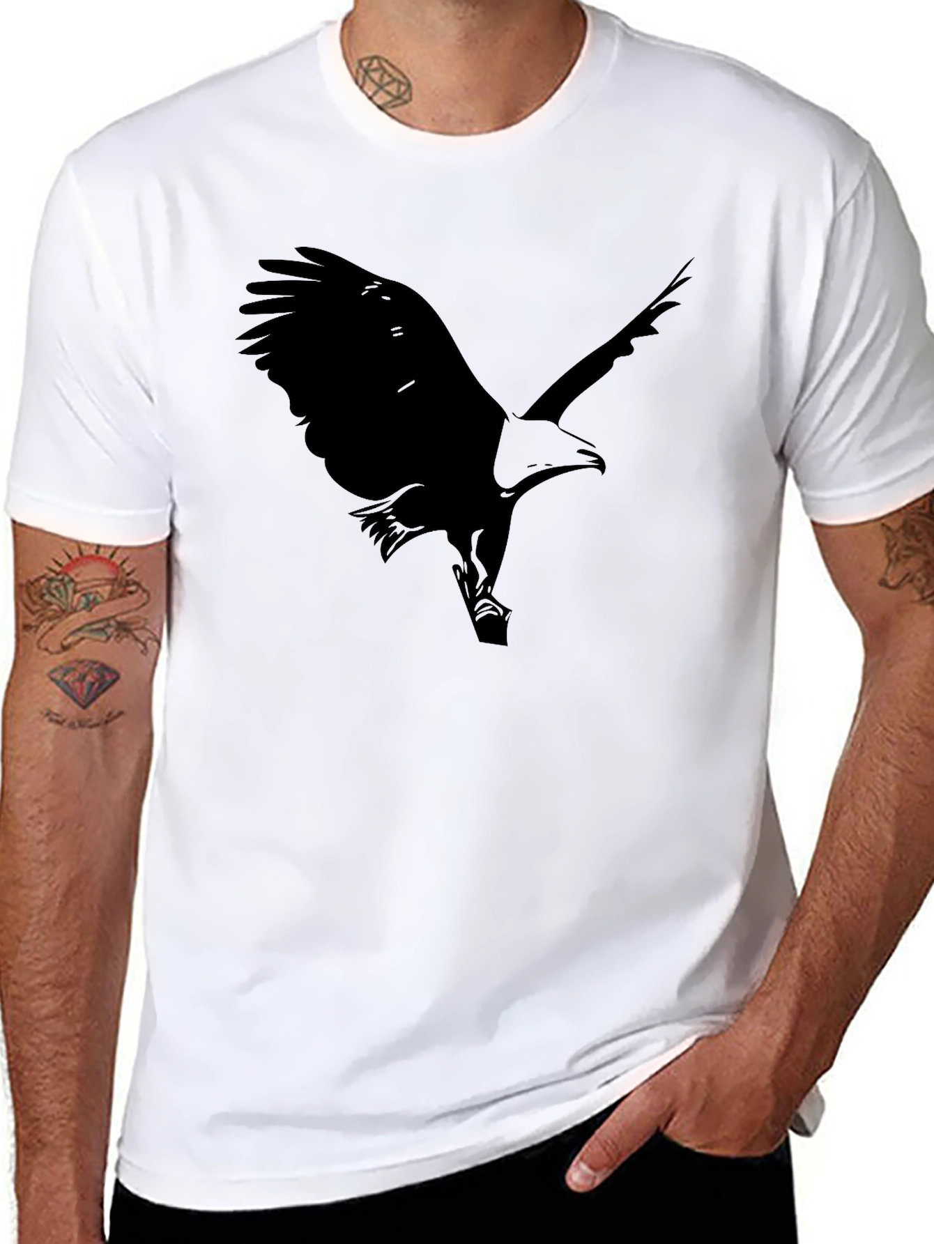 Black Eagle Graphic Tee - Stylish Menswear