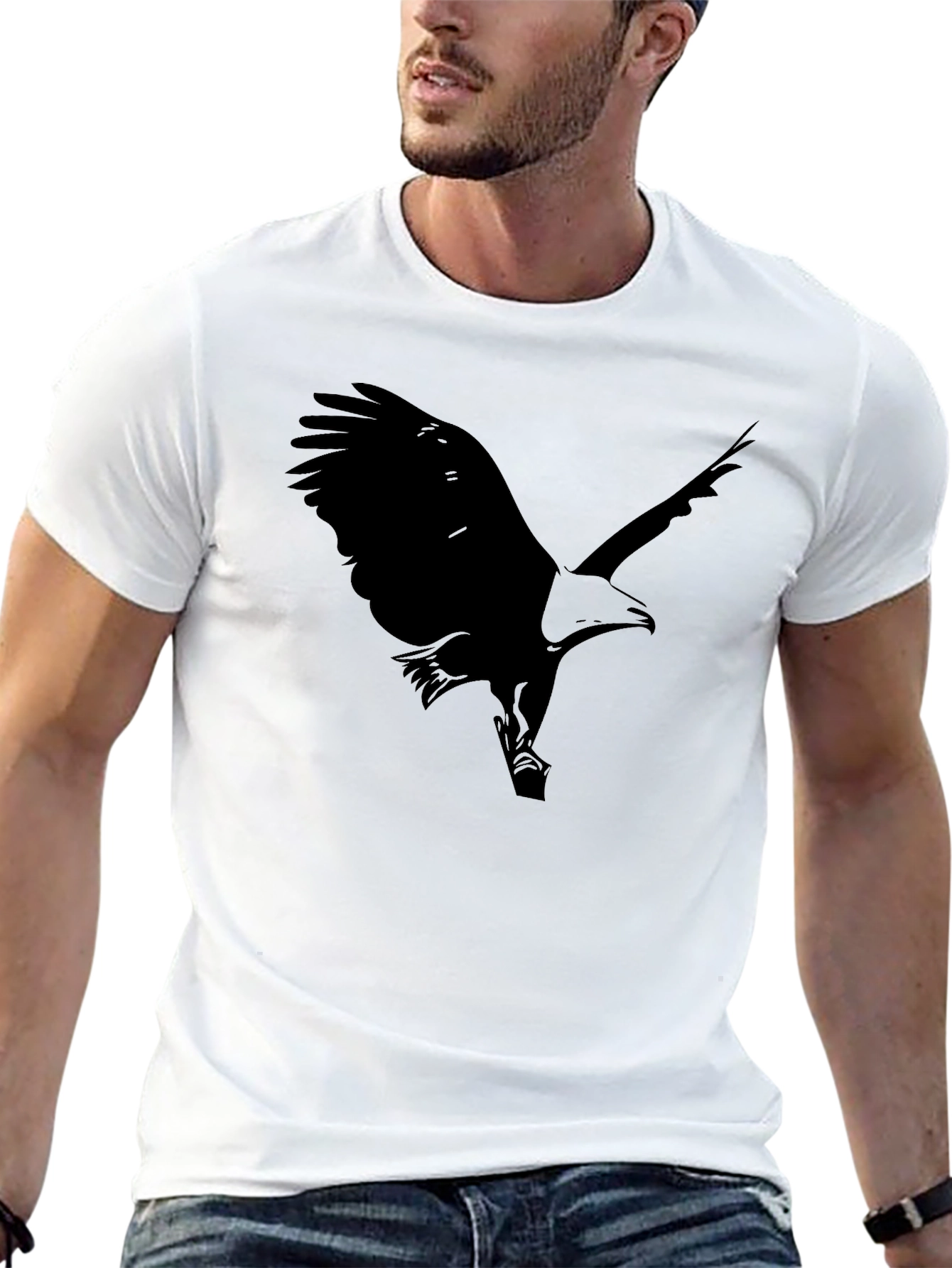 Black Eagle Graphic Tee - Stylish Menswear