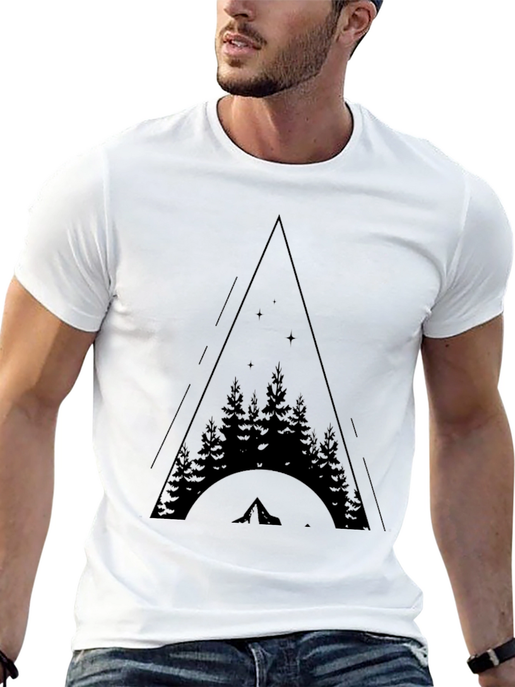 Mountain Adventure Tee - Nature Lovers Black T-Shirt
