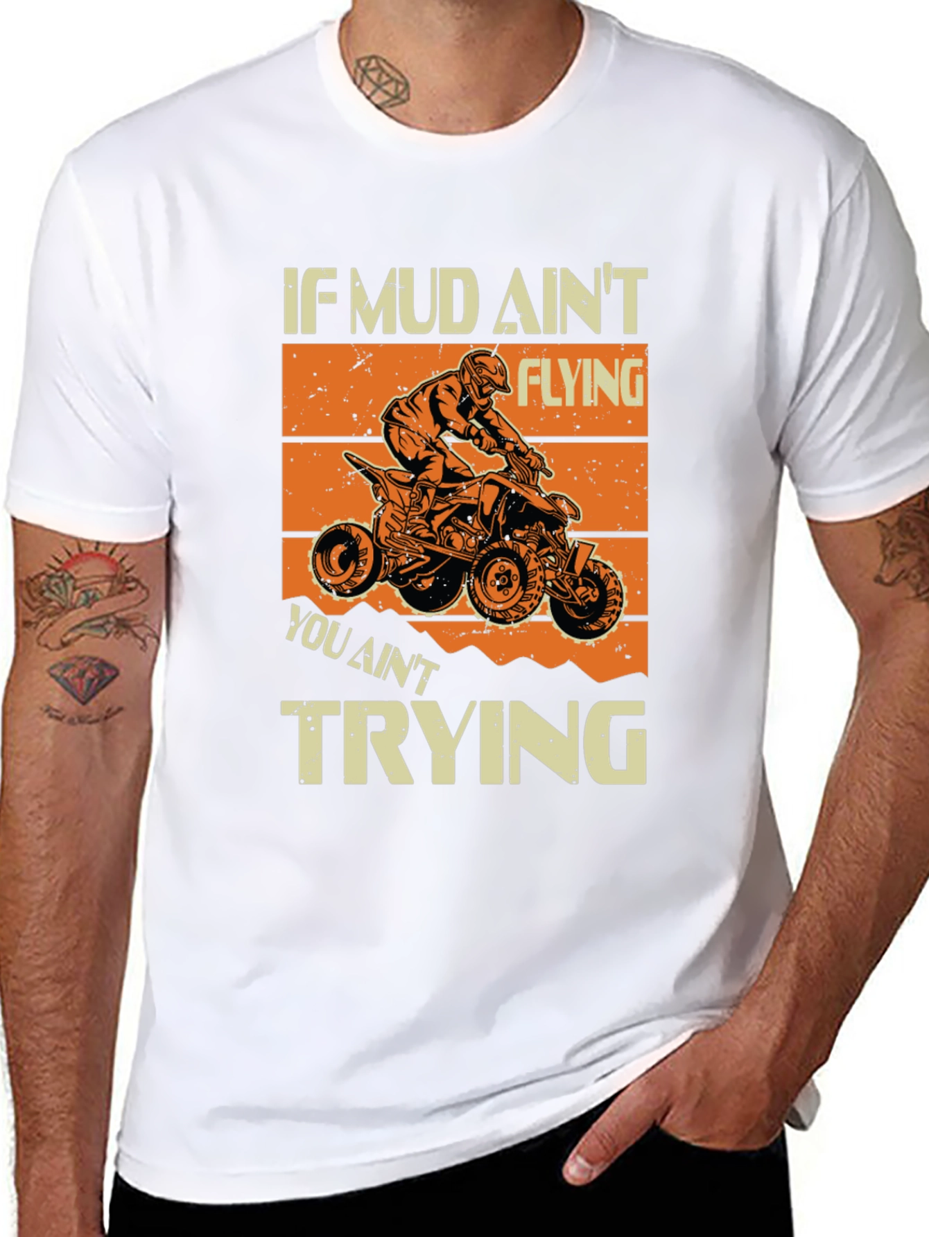 Mud Aint Flying T-Shirt - ATV Rider Gift