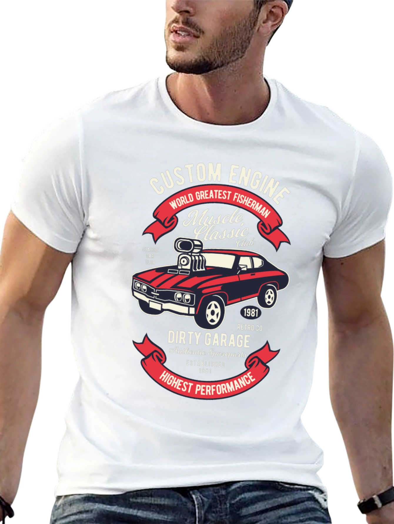 Custom Engine Muscle Car T-Shirt