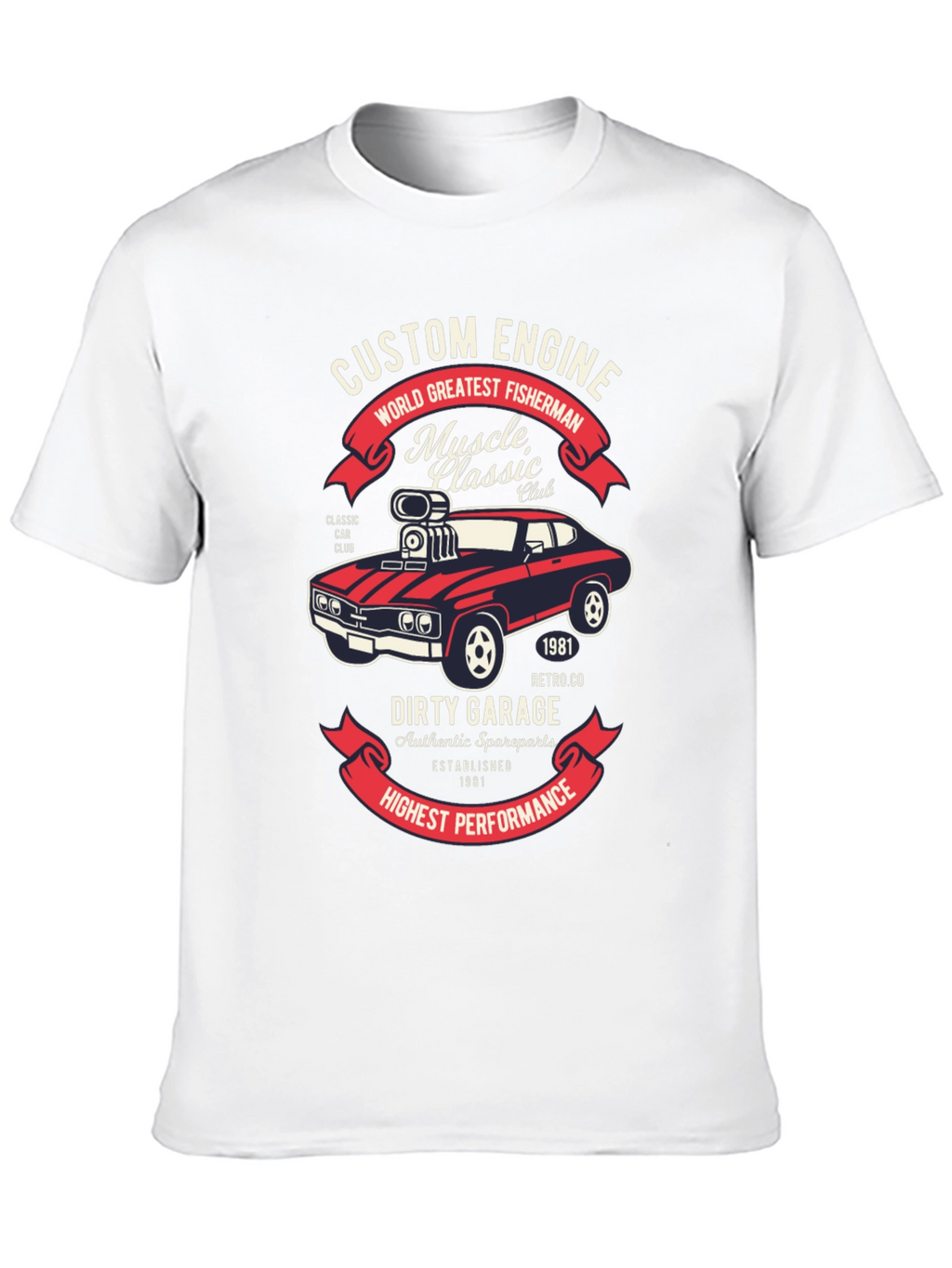 Custom Engine Muscle Car T-Shirt