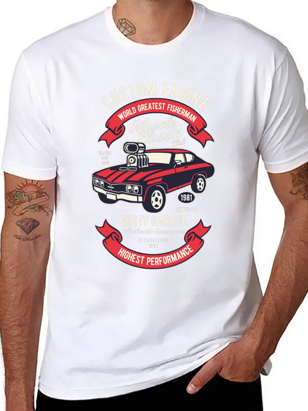 Custom Engine Muscle Car T-Shirt