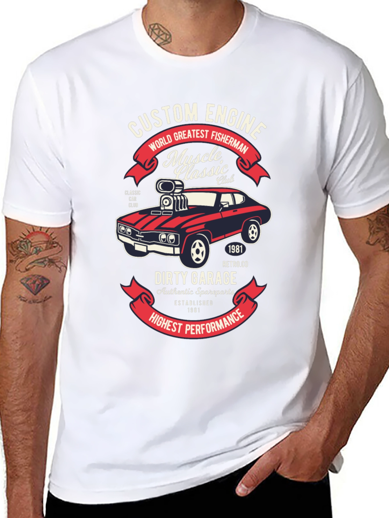 Custom Engine Muscle Car T-Shirt