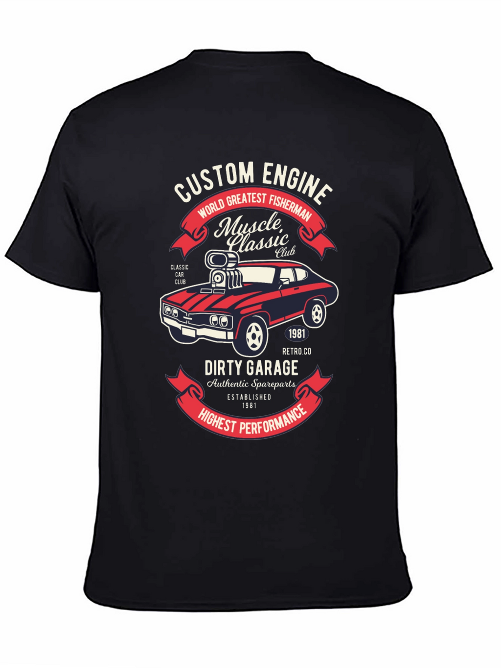 Custom Engine Muscle Car T-Shirt