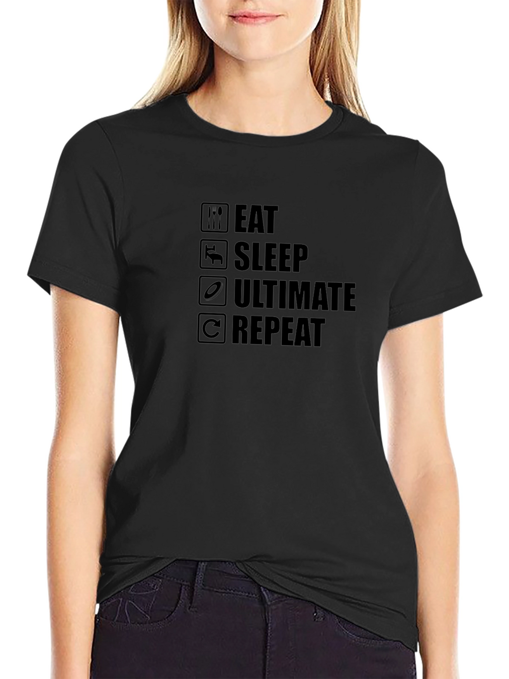 Eat Sleep Ultimate Repeat Black T-Shirt