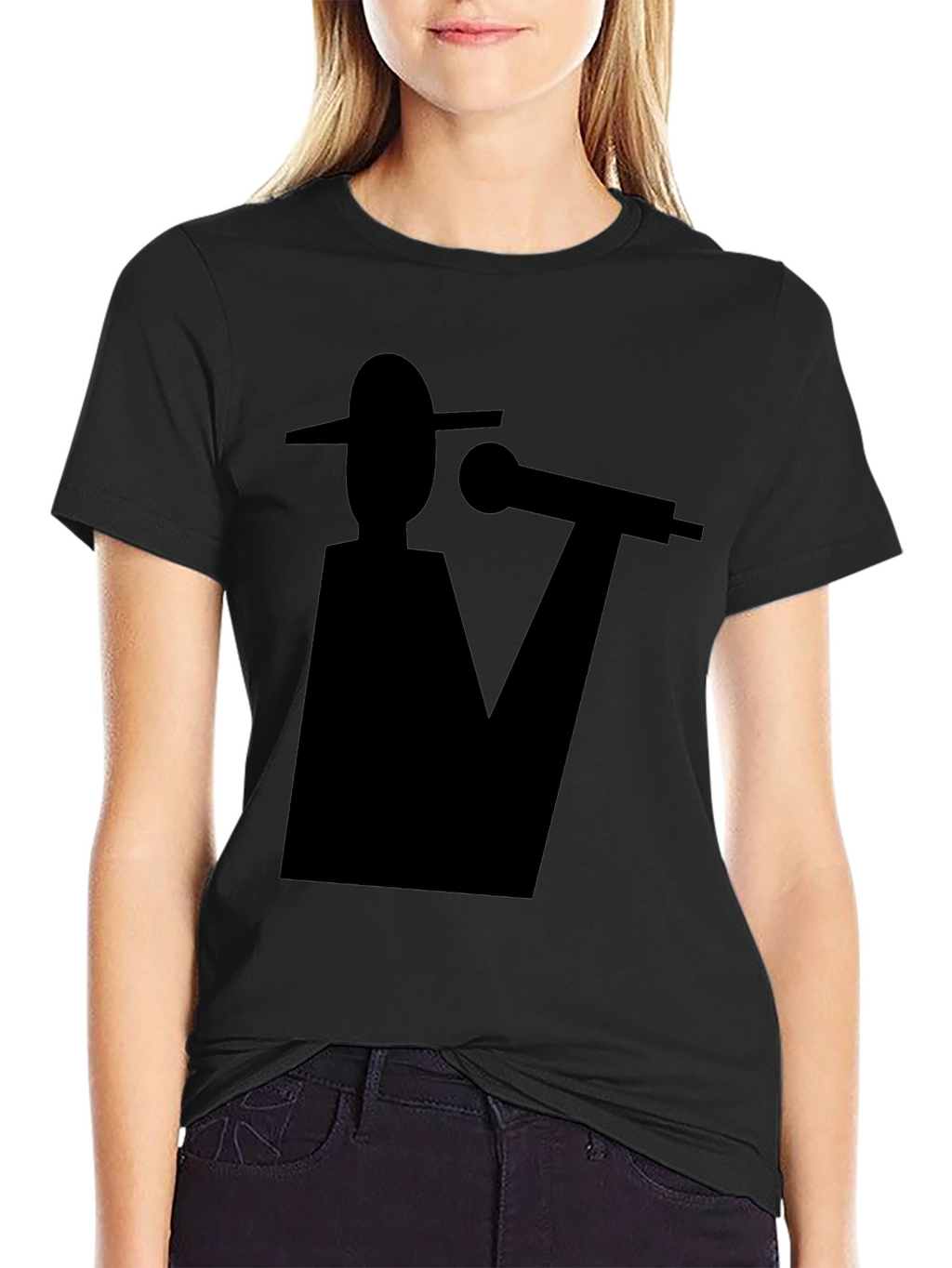 Abstract Musician Black Graphic Tee
