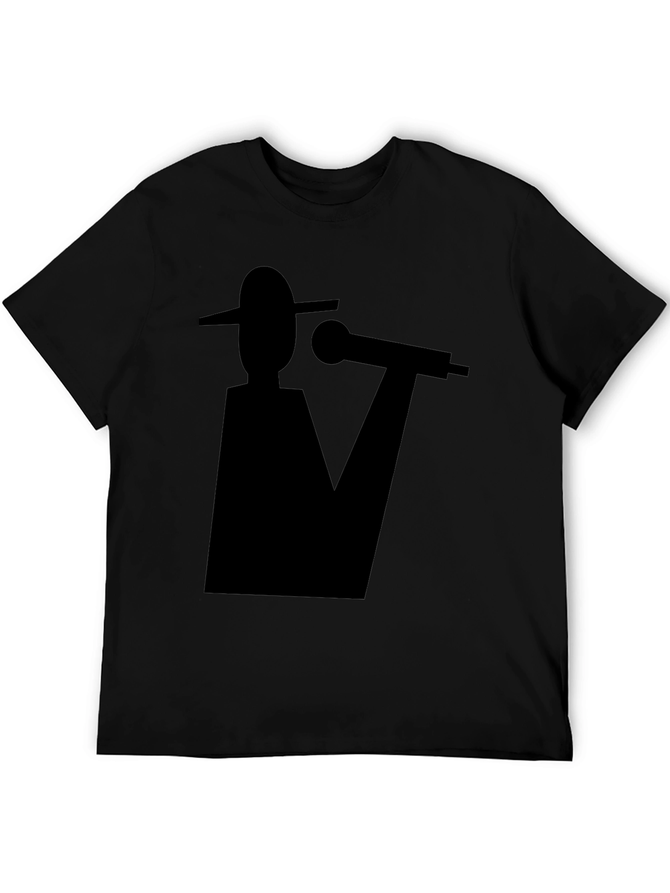 Abstract Musician Black Graphic Tee