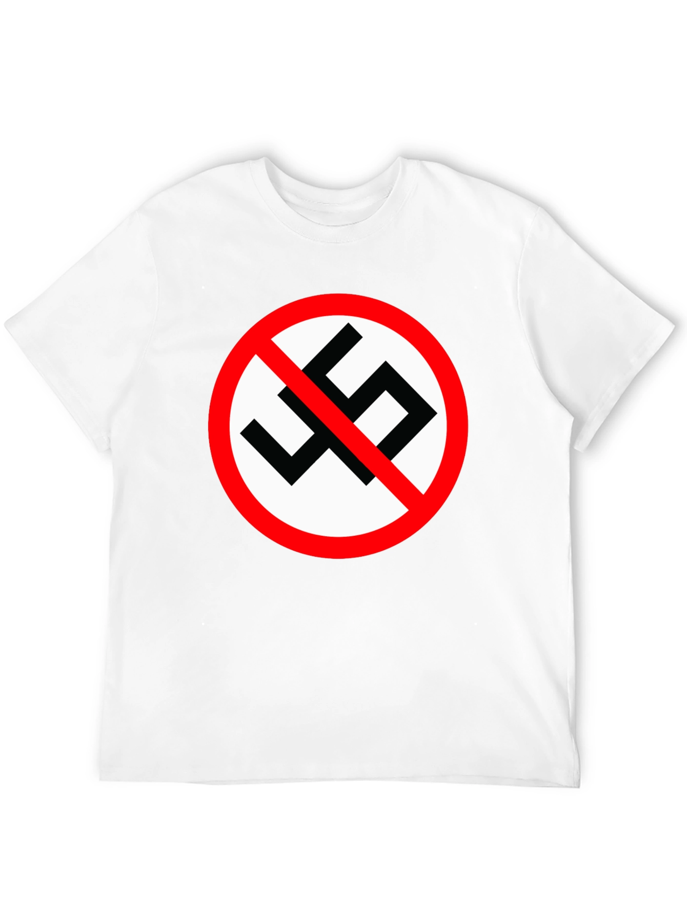 Black T-Shirt with Anti-Fascist Symbol