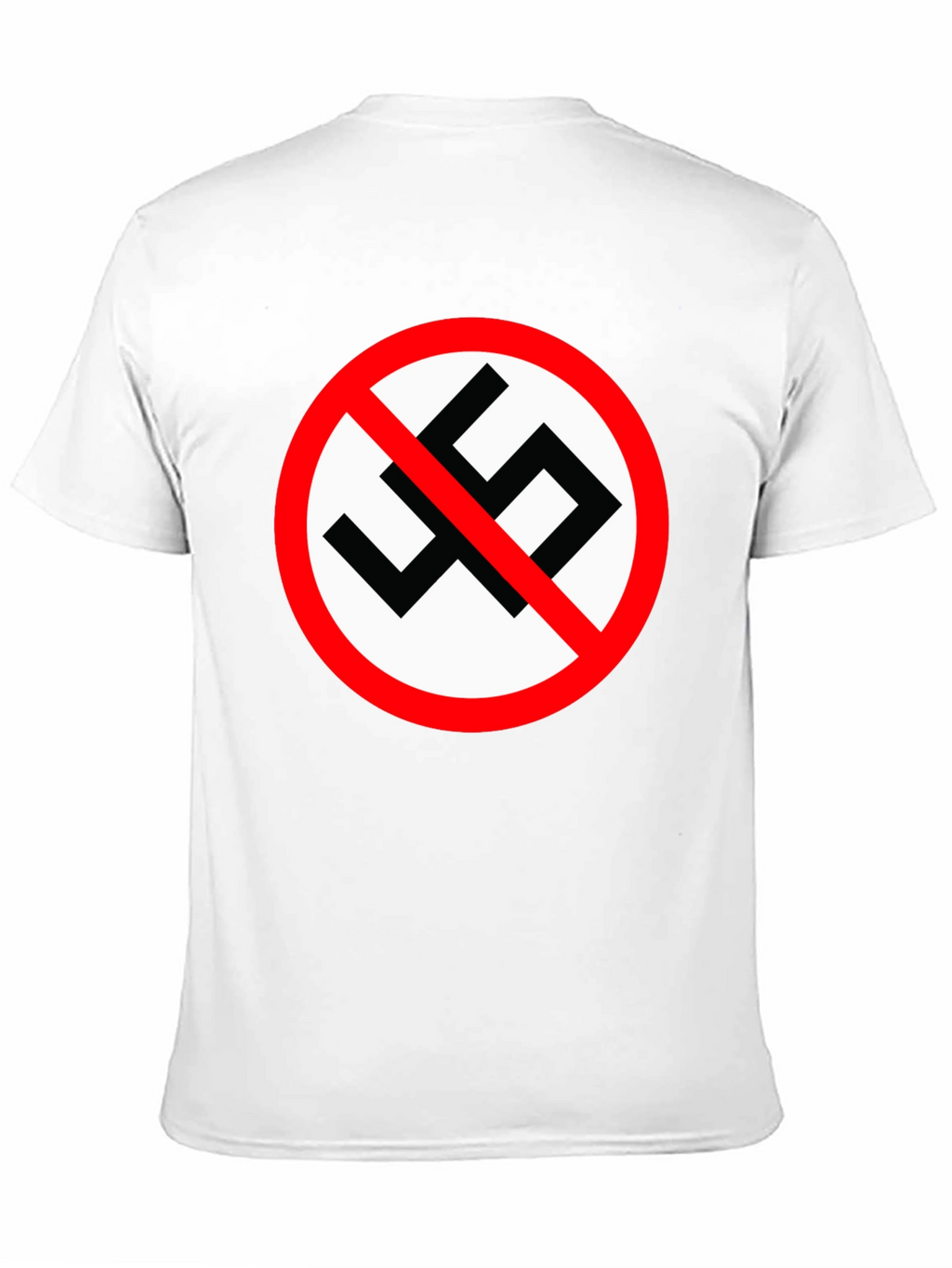 Black T-Shirt with Anti-Fascist Symbol